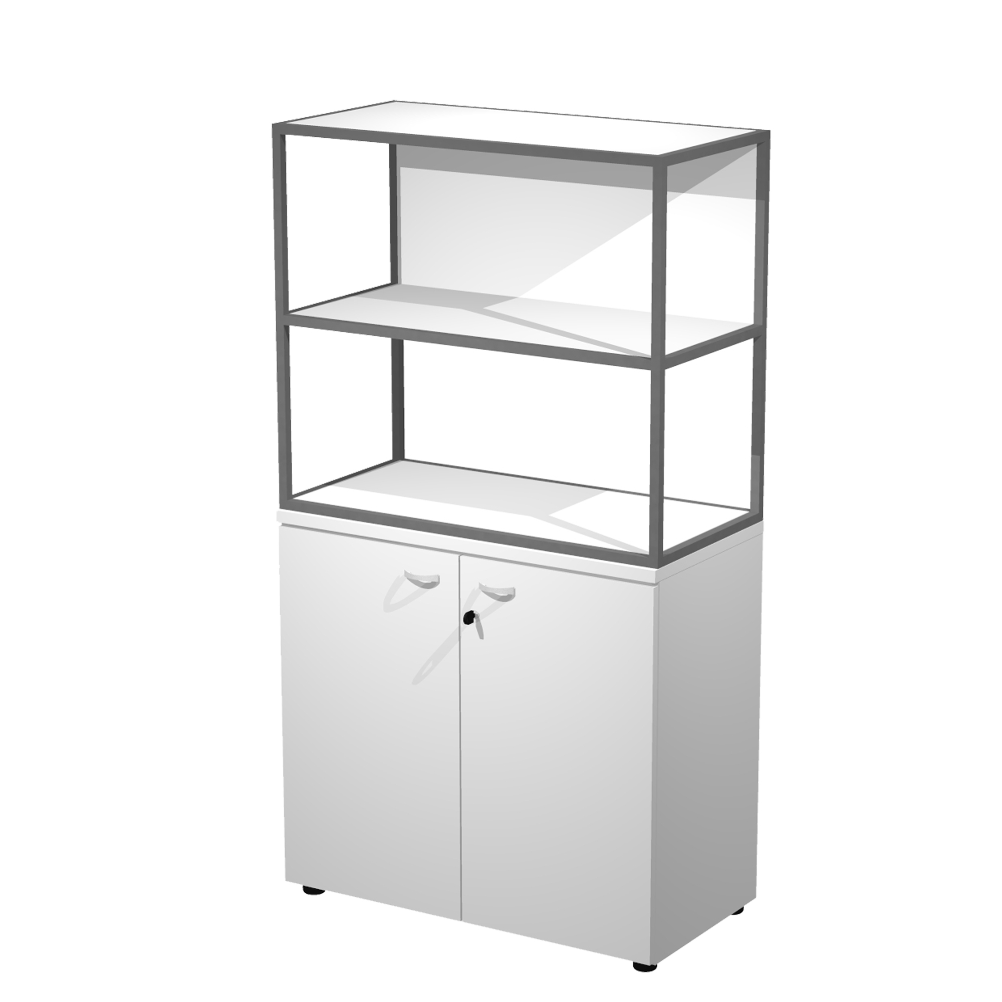 Libreria media Metal + armadio basso Essence - …