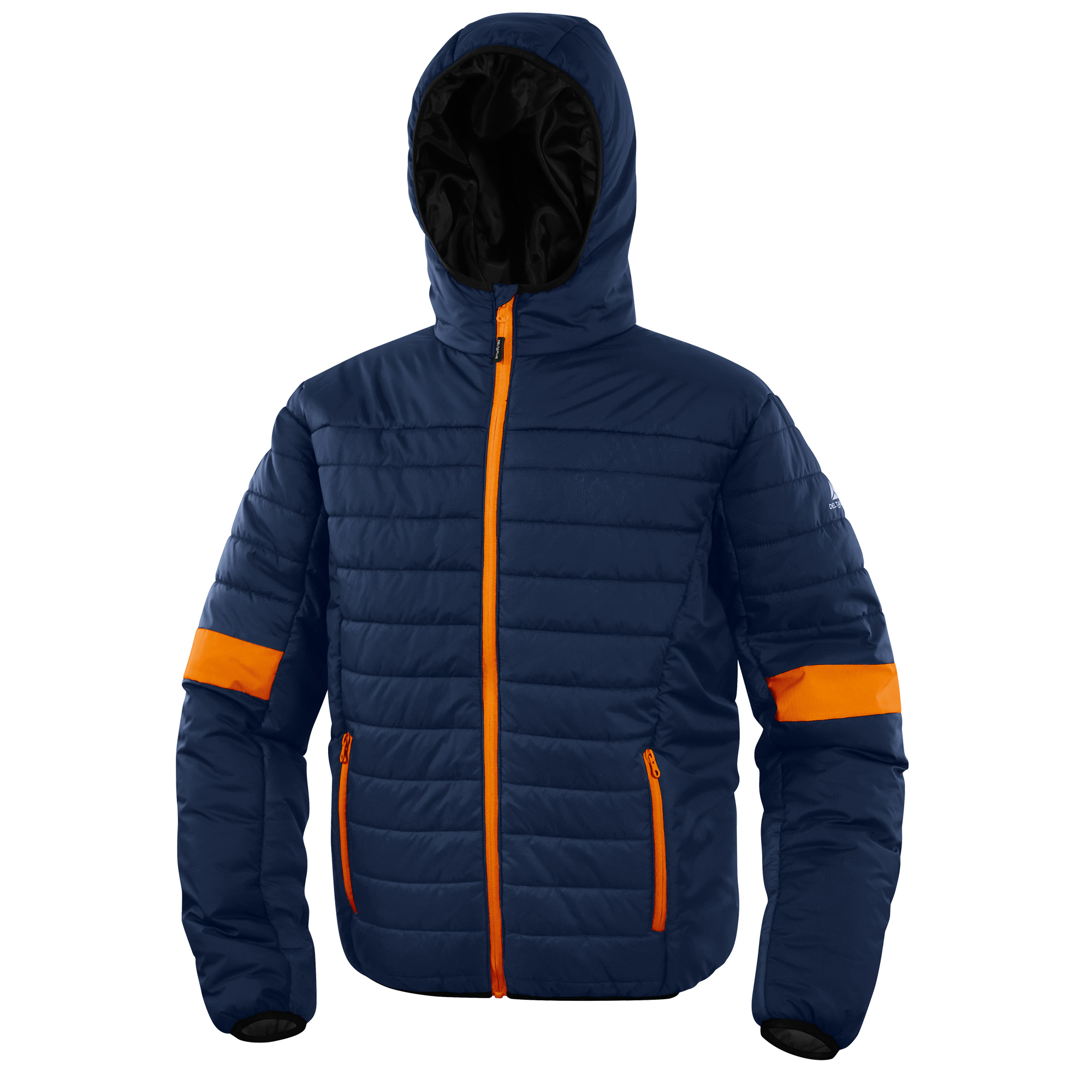 Piumino imbottito Bloom - taglia L - blu/arancio …