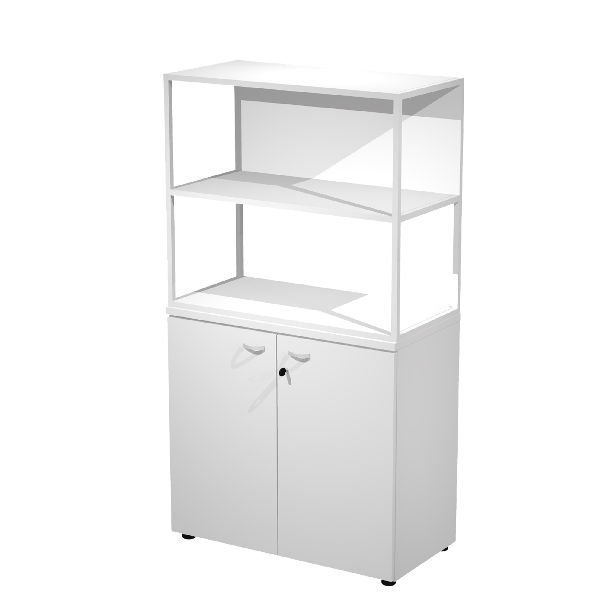 Libreria media metal + armadio basso Essence - …