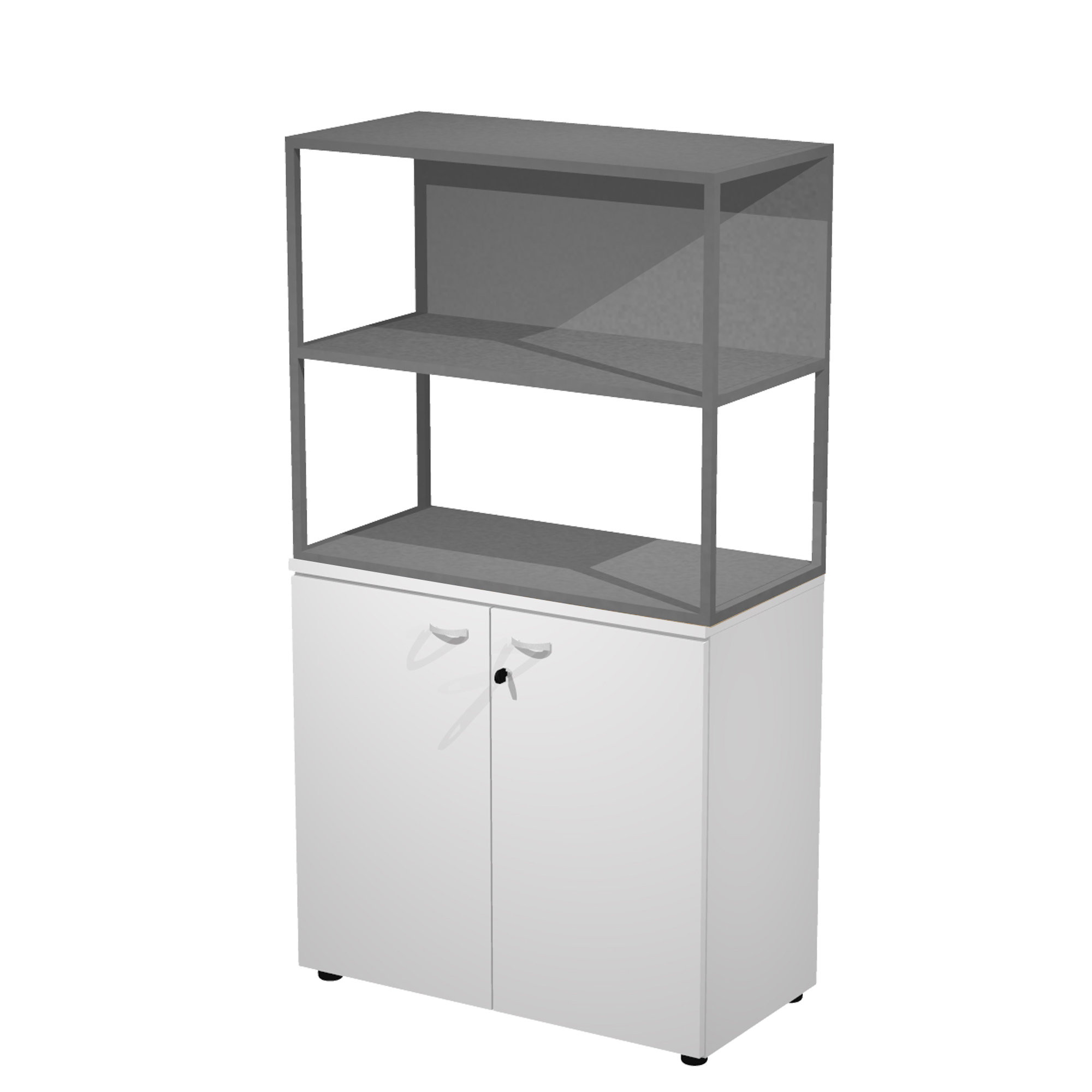 Libreria media metal + armadio basso Essence - …