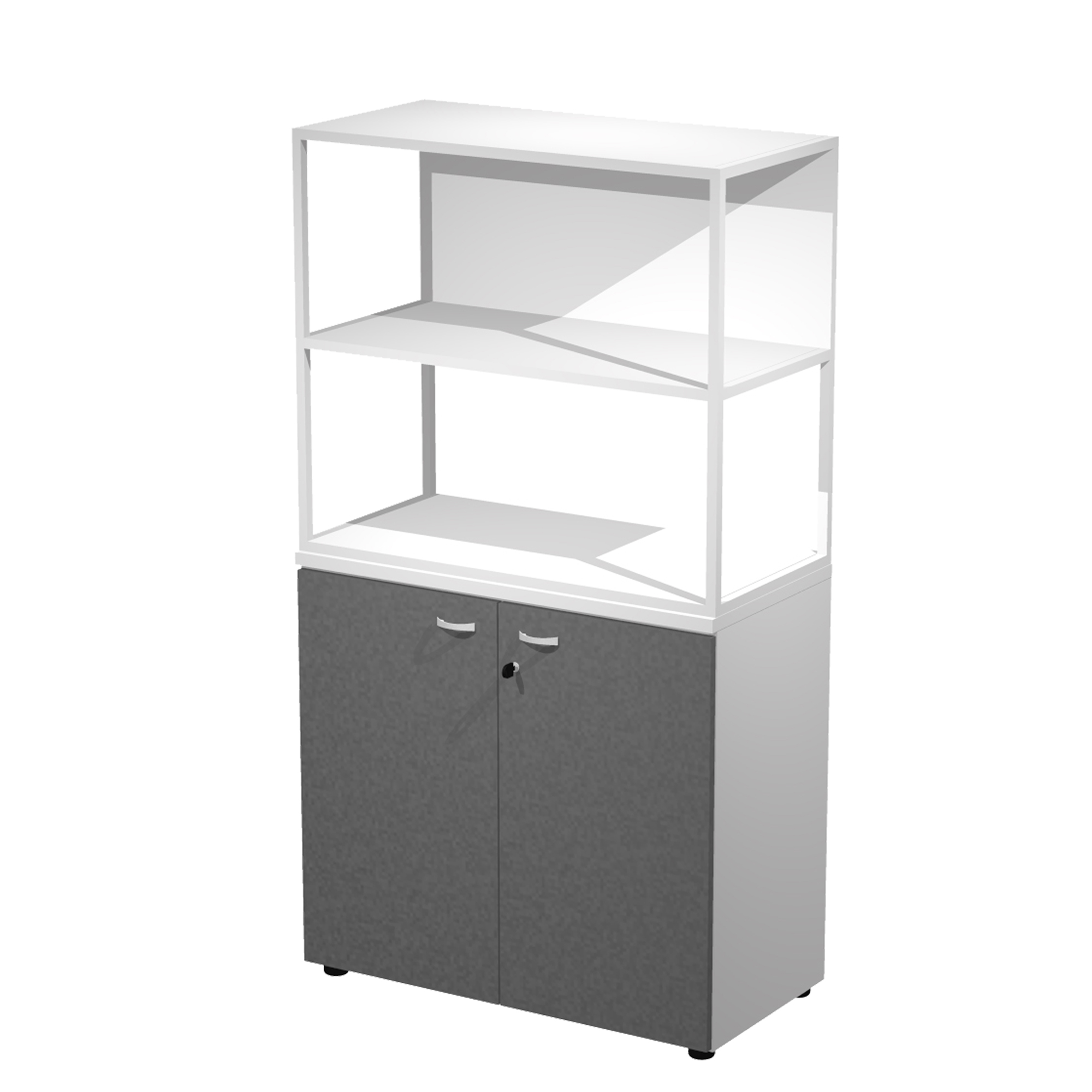Libreria media metal + armadio basso Essence - …