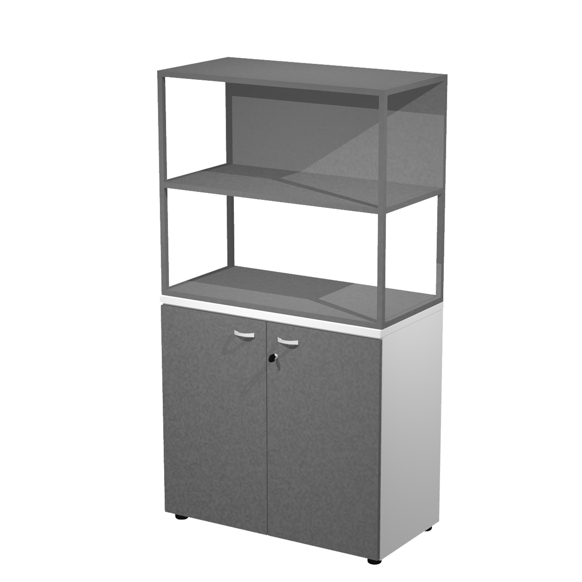 Libreria media metal + armadio basso Essence - …