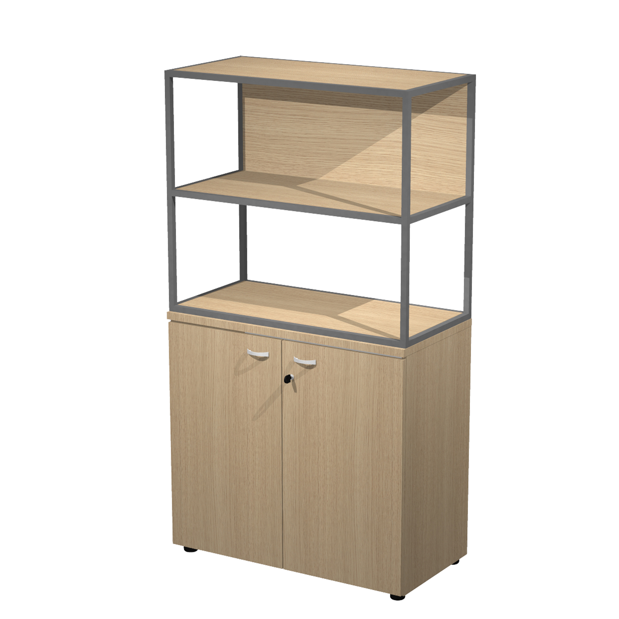 Libreria media metal + armadio basso Essence - …