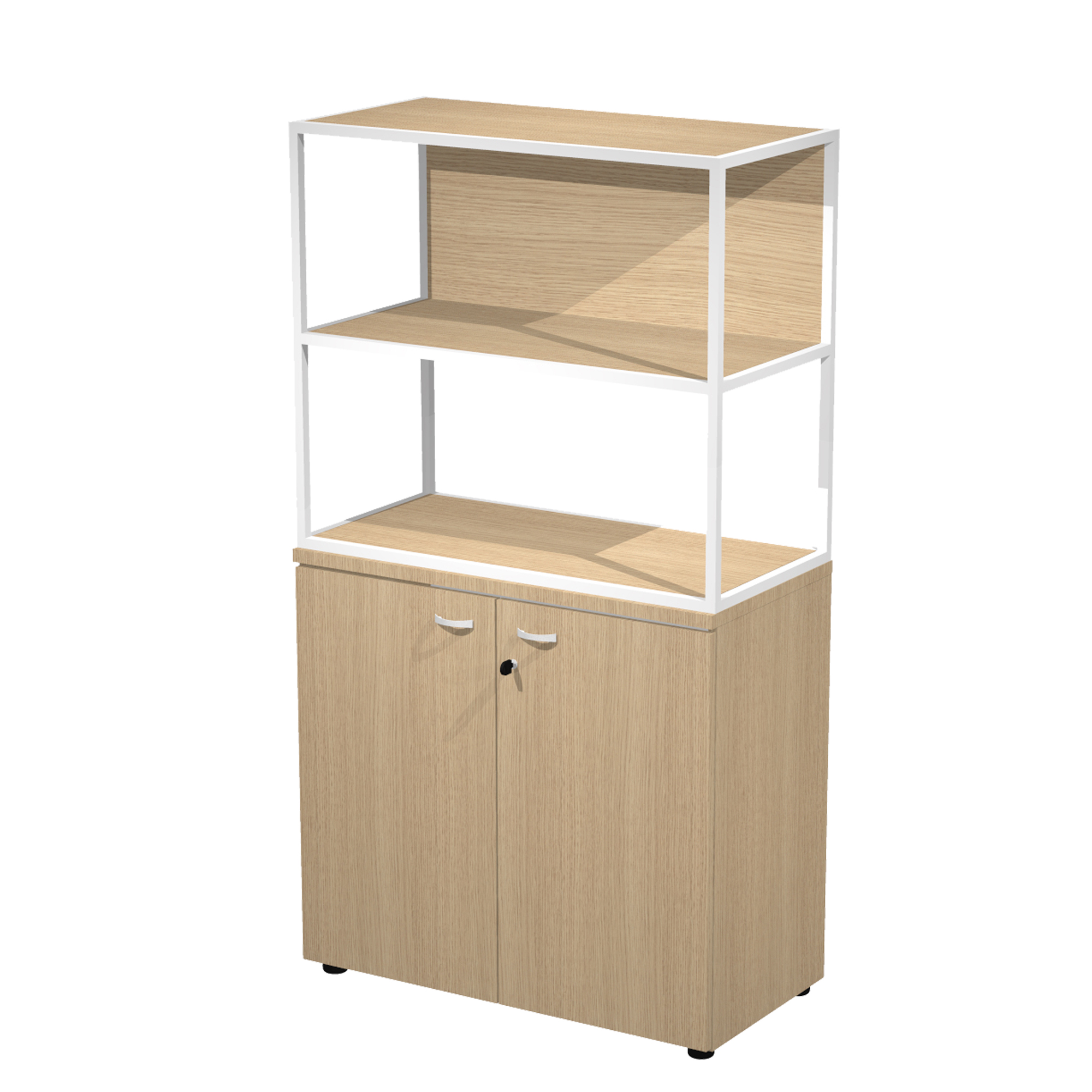 Libreria media metal + armadio basso Essence - …