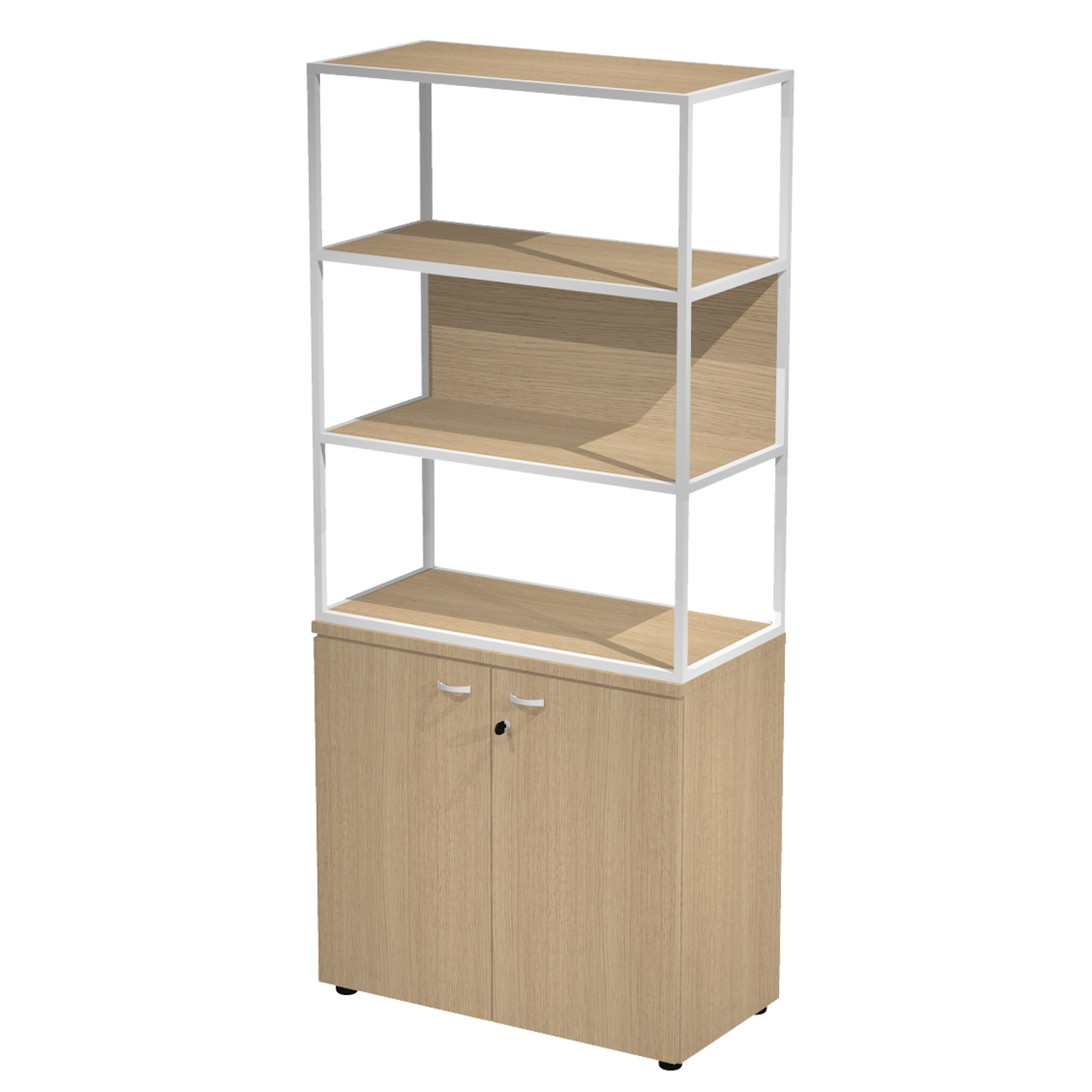 Libreria alta metal + armadio basso Essence - …