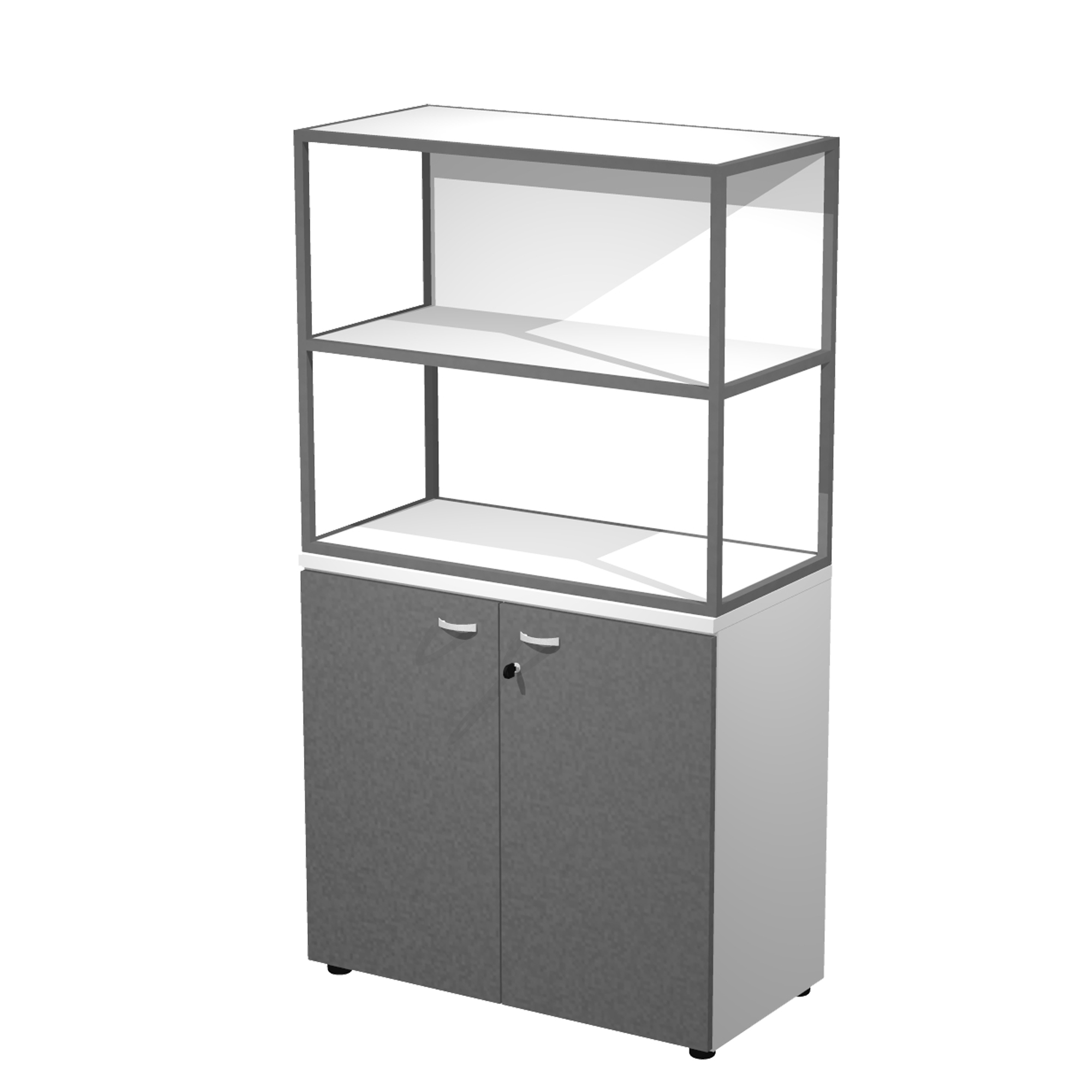 Libreria media metal + armadio basso Essence - …