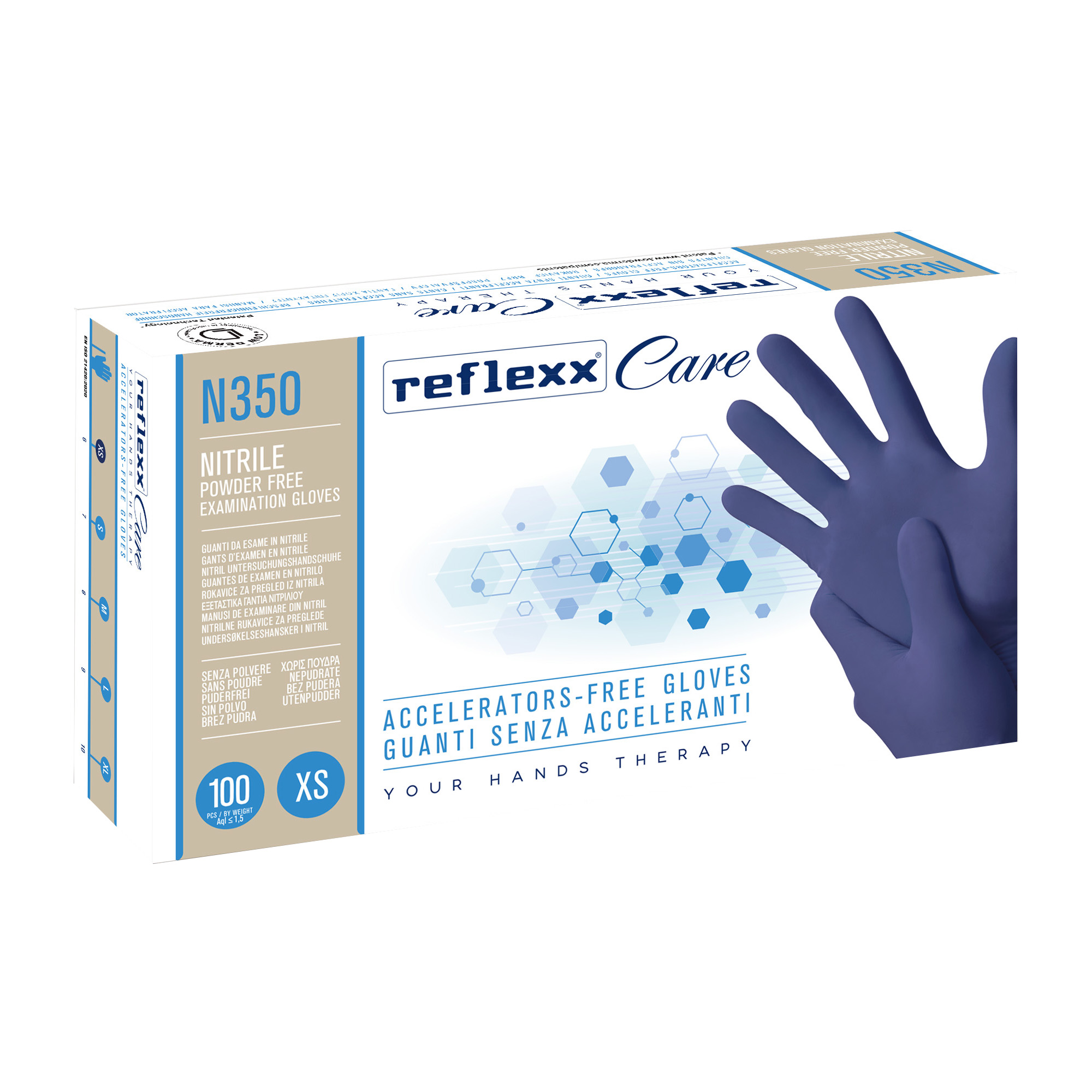 Guanti nitrile ipoallergenici N350 - senza acceleranti - …