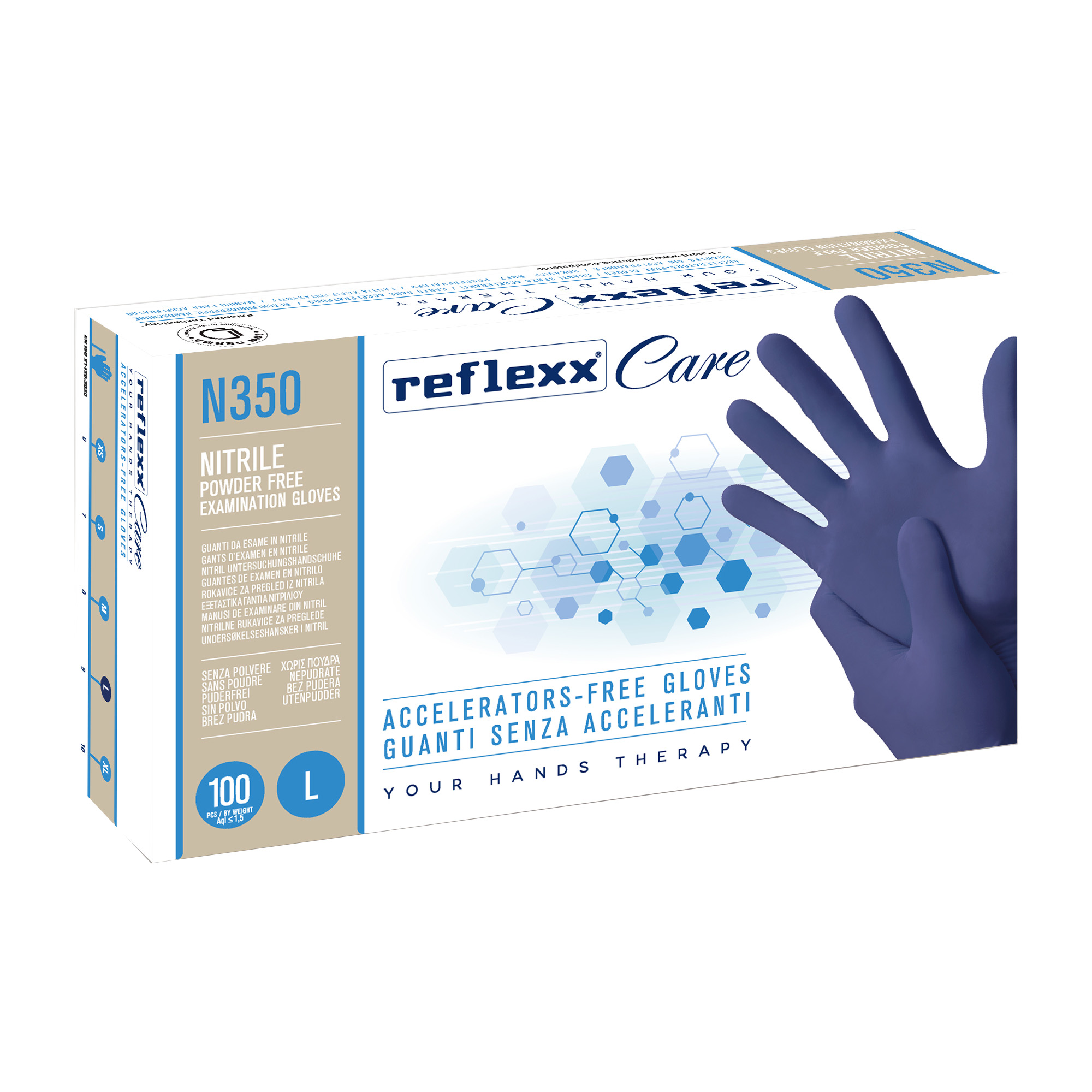 Guanti nitrile ipoallergenici N350 - senza acceleranti - …