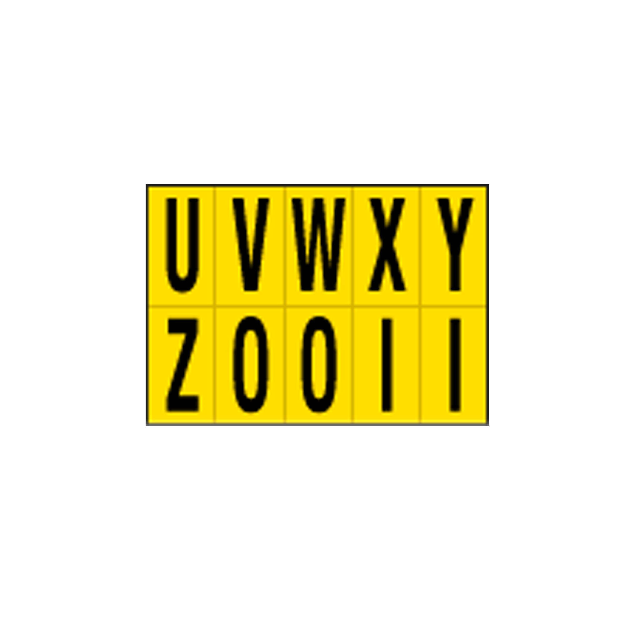 Lettere adesive da U a Z - in …