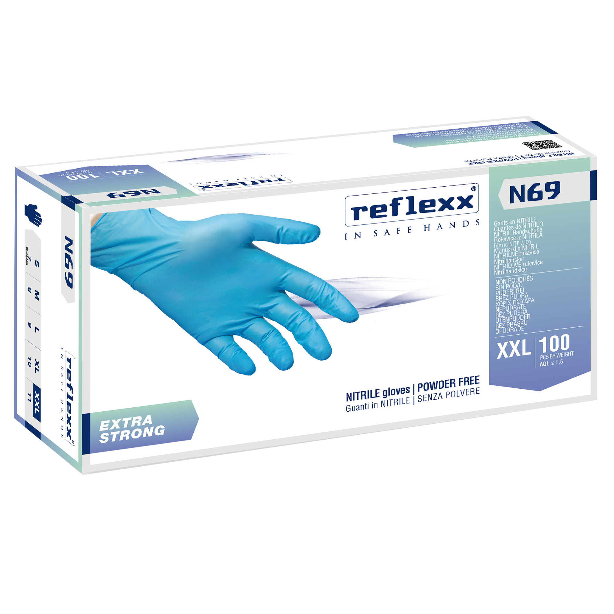 Guanti in nitrile extra strong N69 - senza …