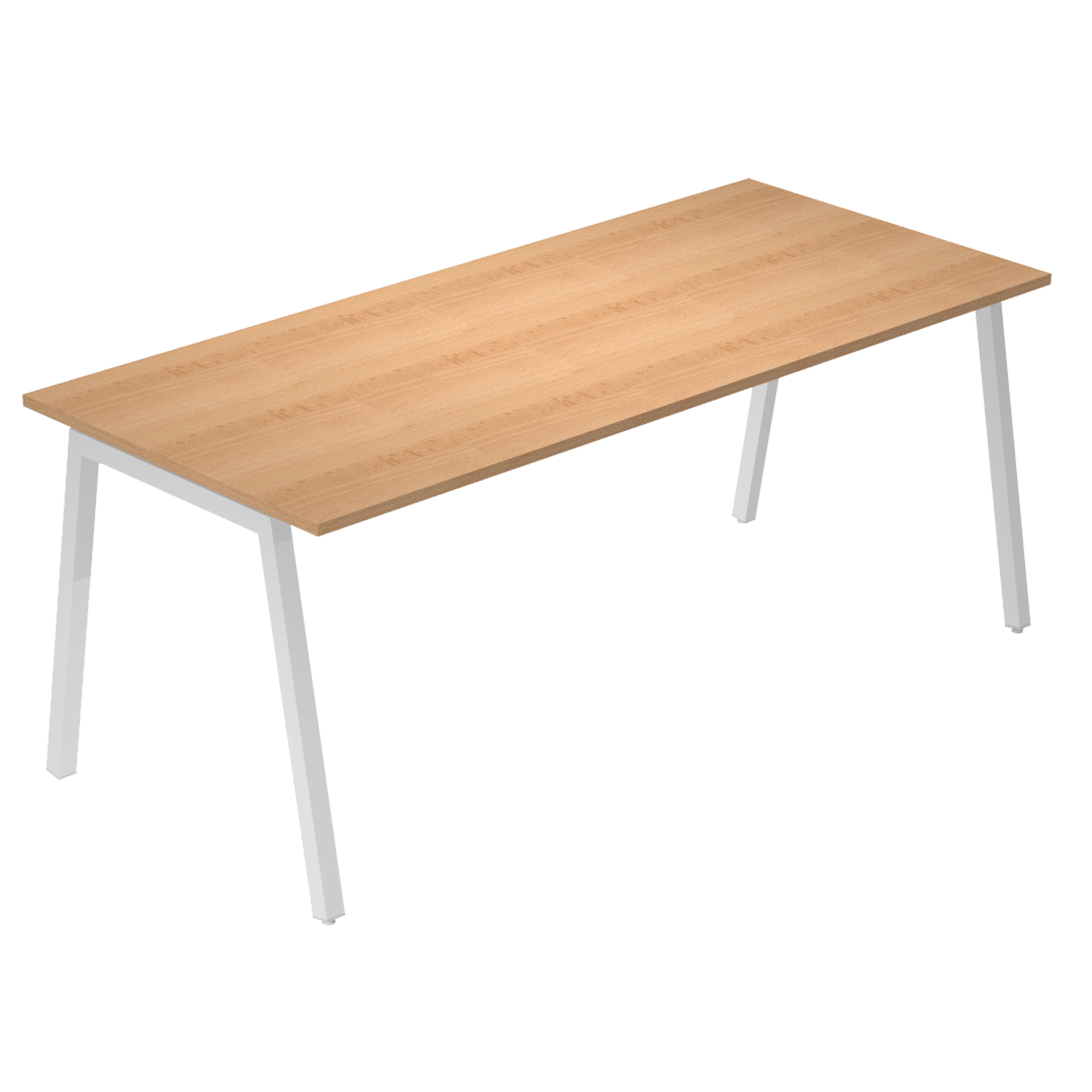 Scrivania lineare Easy struttura bianca gambe inclinate 160x80cm …
