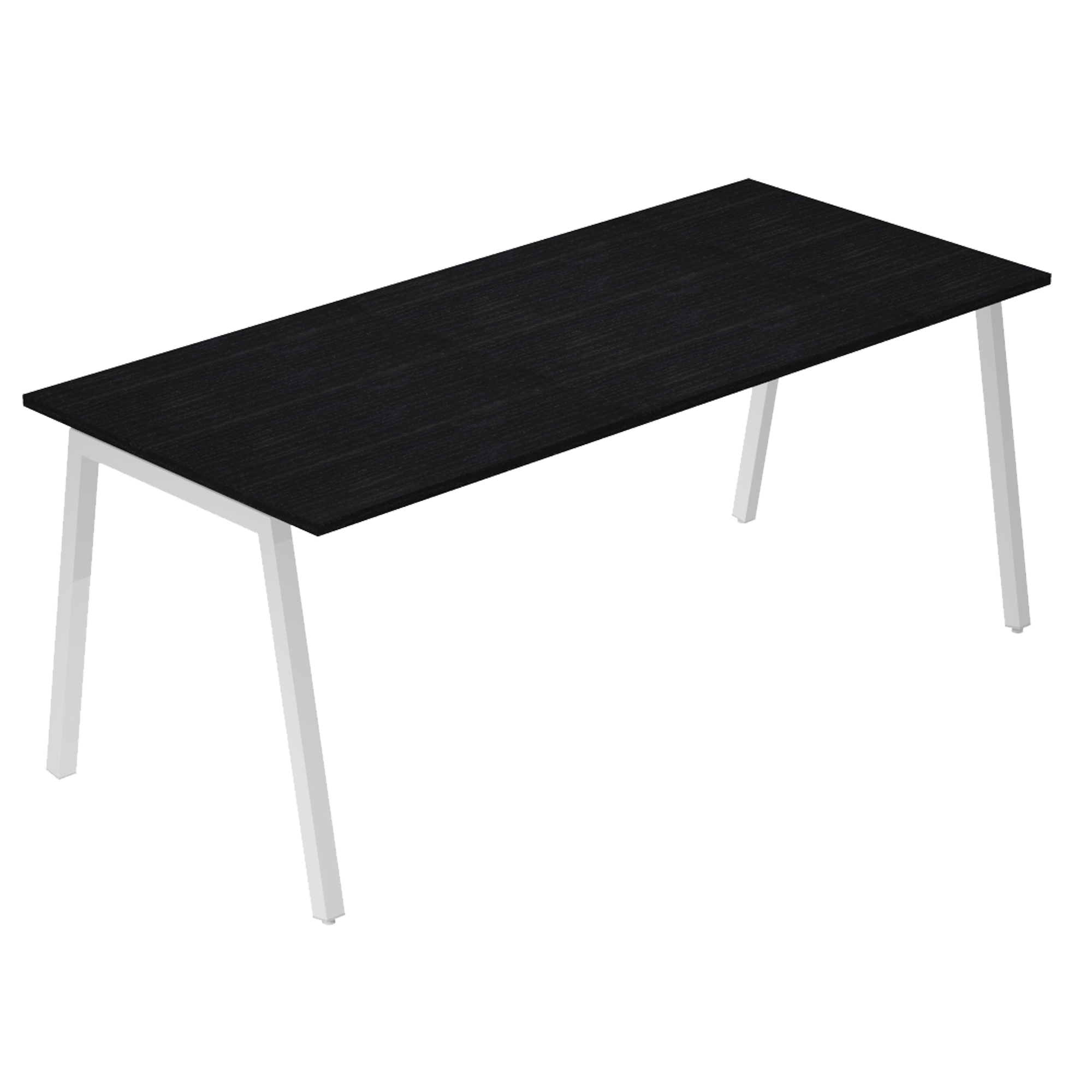 Scrivania lineare Easy struttura bianca gambe inclinate 180x80cm …