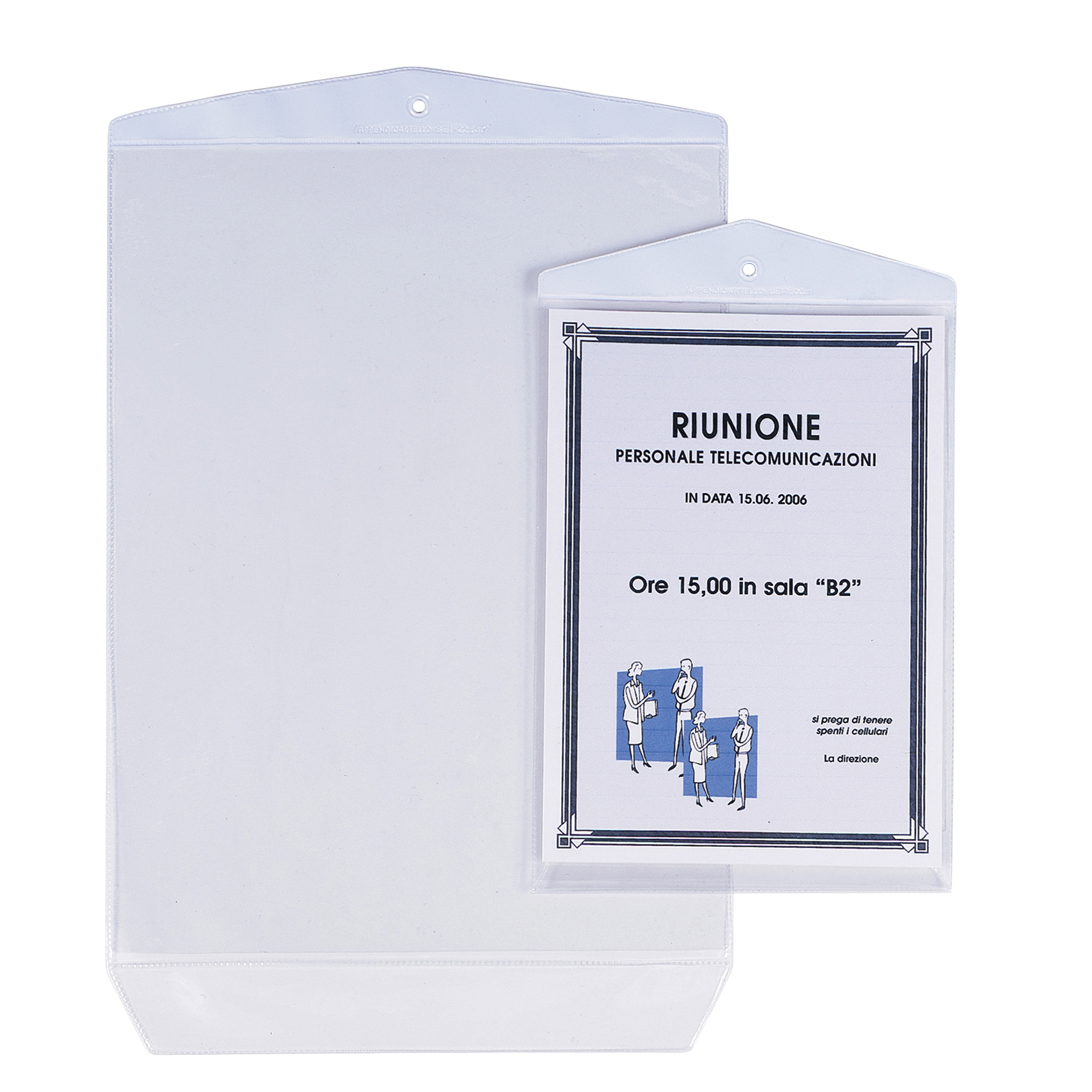 Buste Porta Avvisi Appendicartello - PVC - 23 …