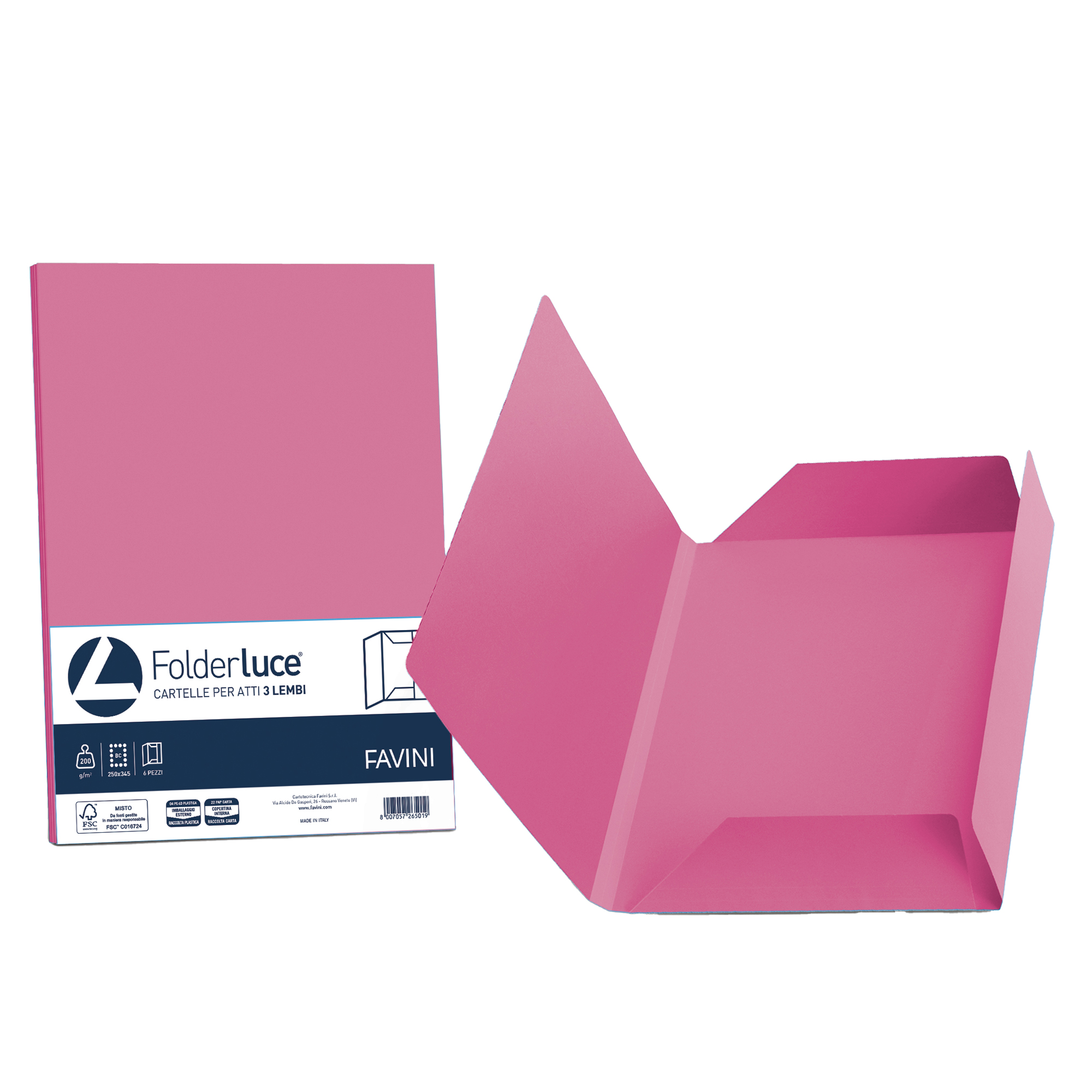 Cartellina 3 lembi Luce - 200 gr - …