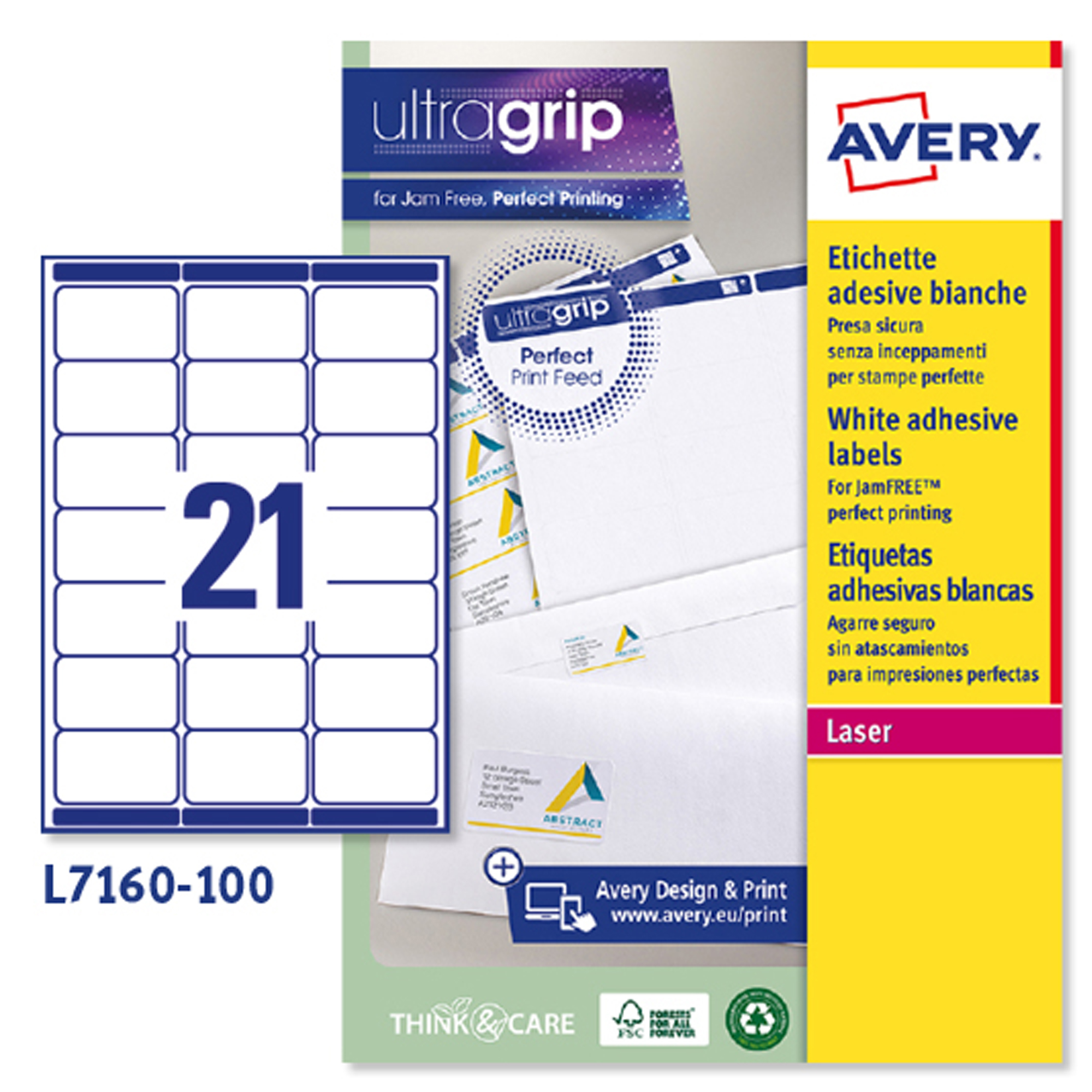 Etichette adesive L7160 - in carta - angoli …