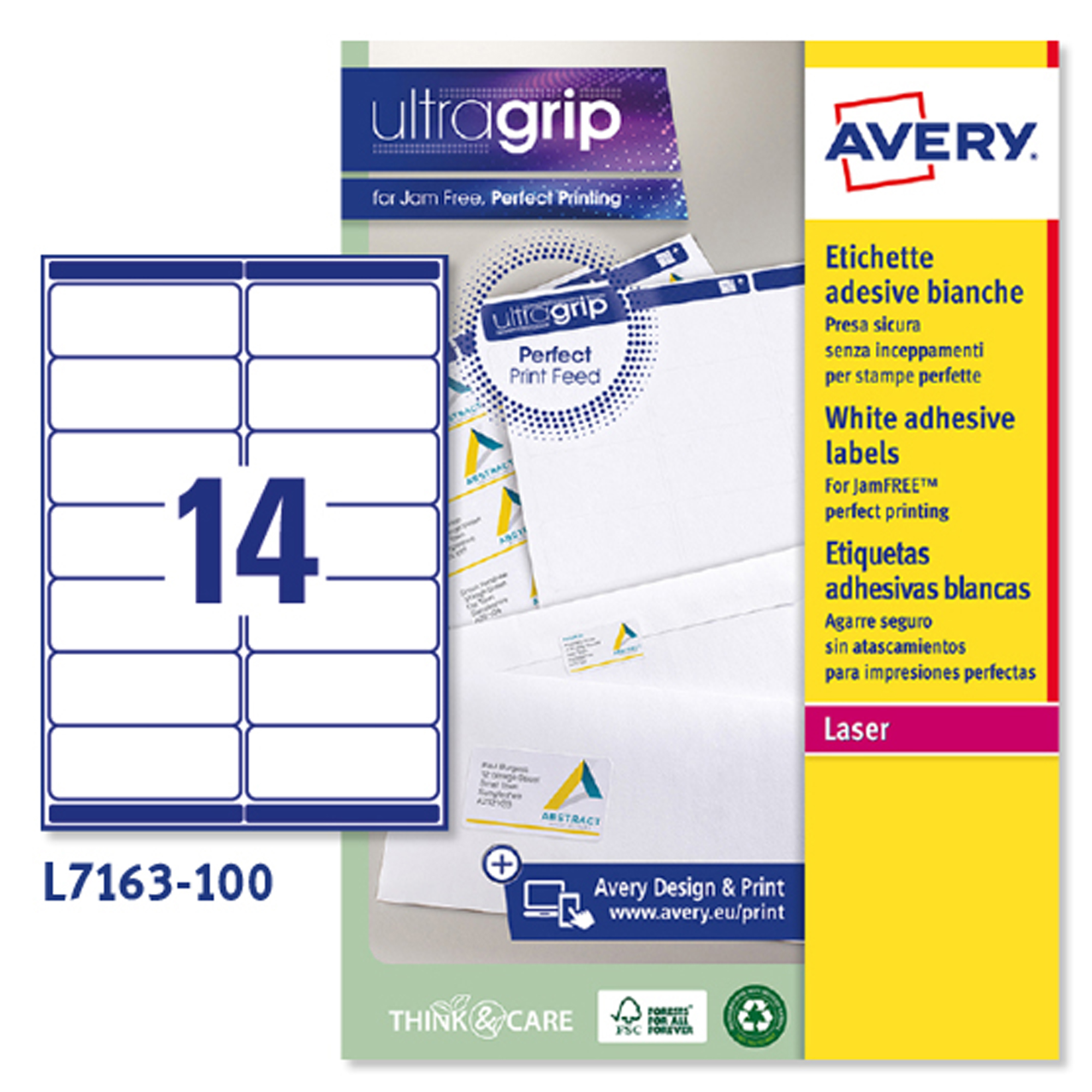 Etichette adesive L7163 - in carta - angoli …