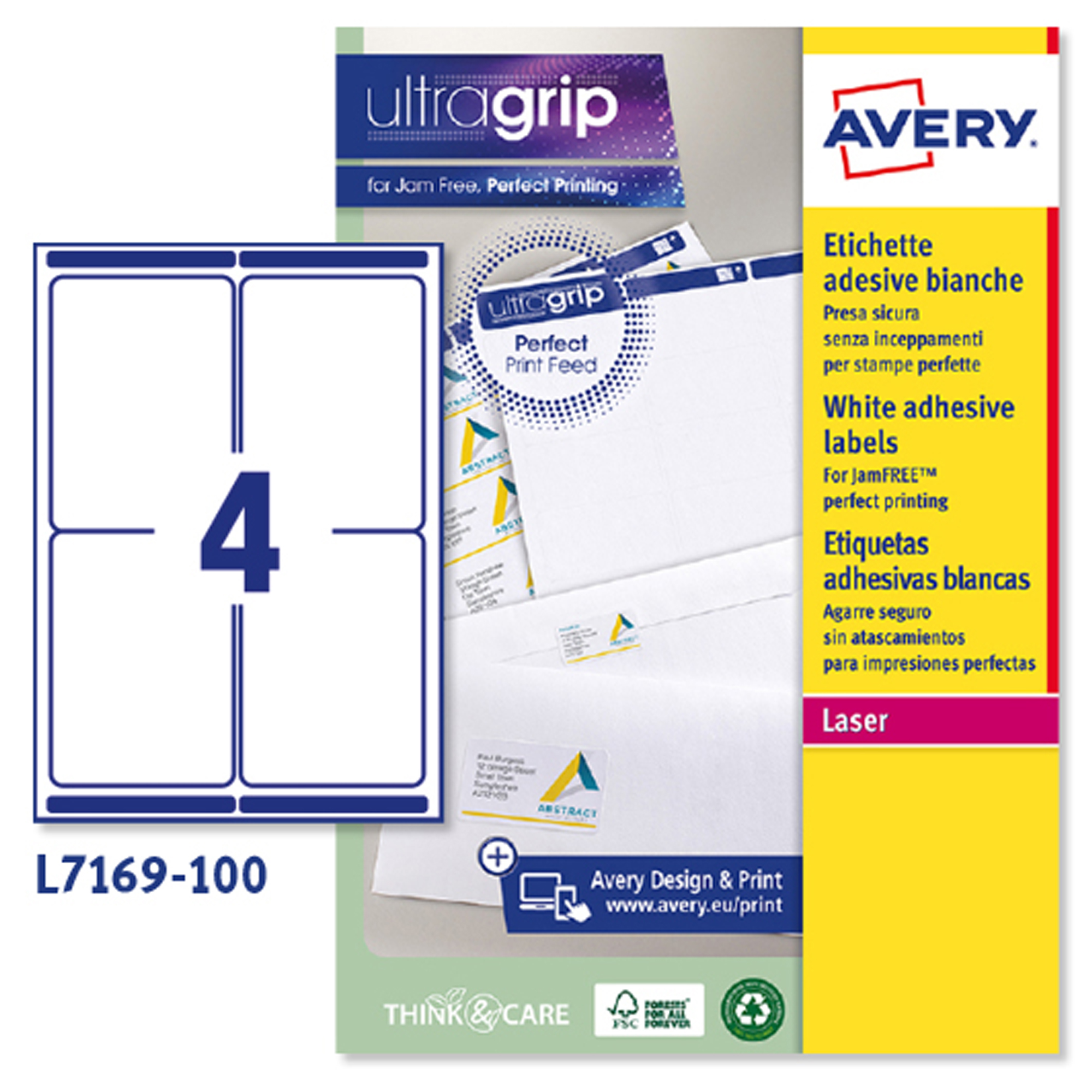 Etichette adesive L7169 - in carta - angoli …