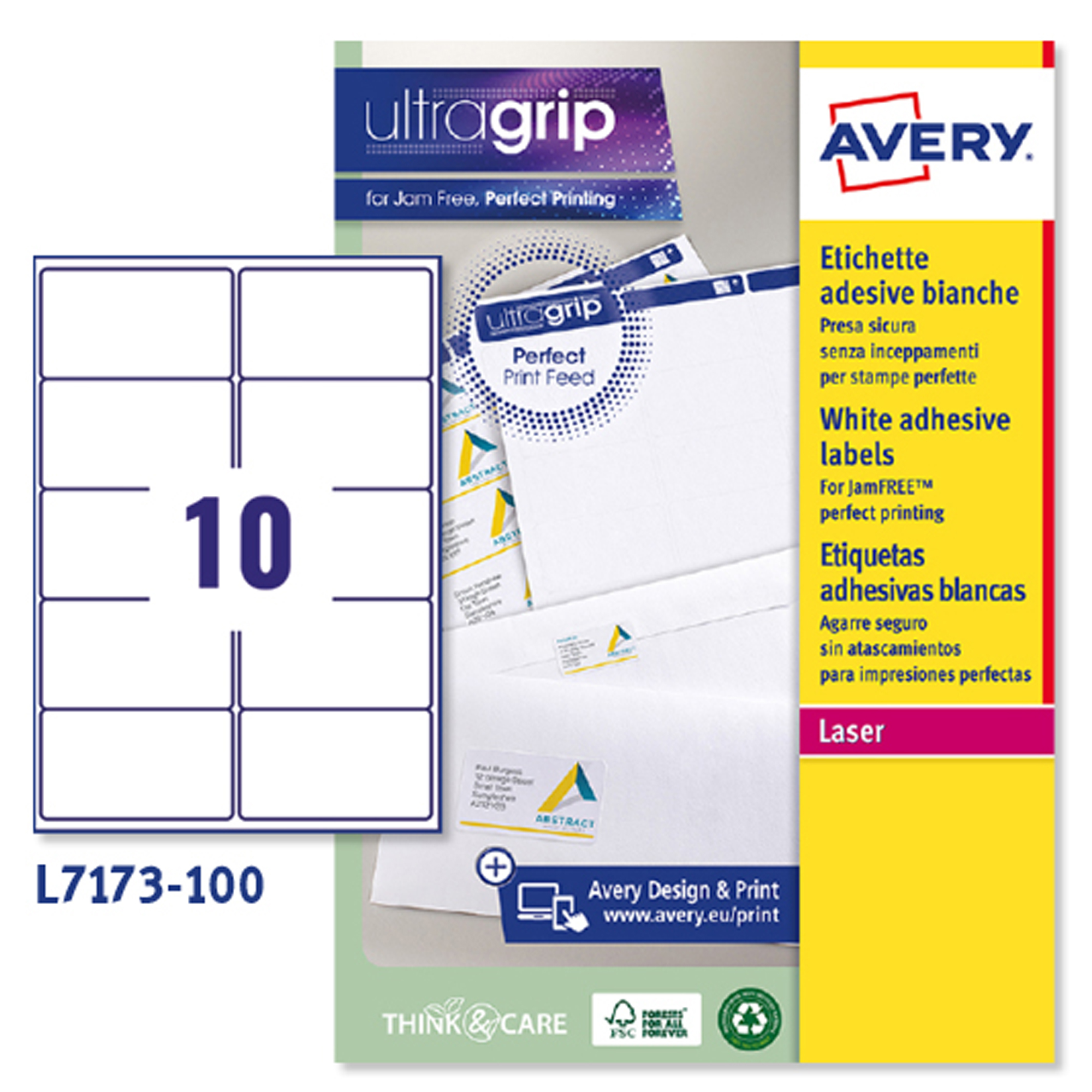Etichette adesive L7173 - in carta - angoli …