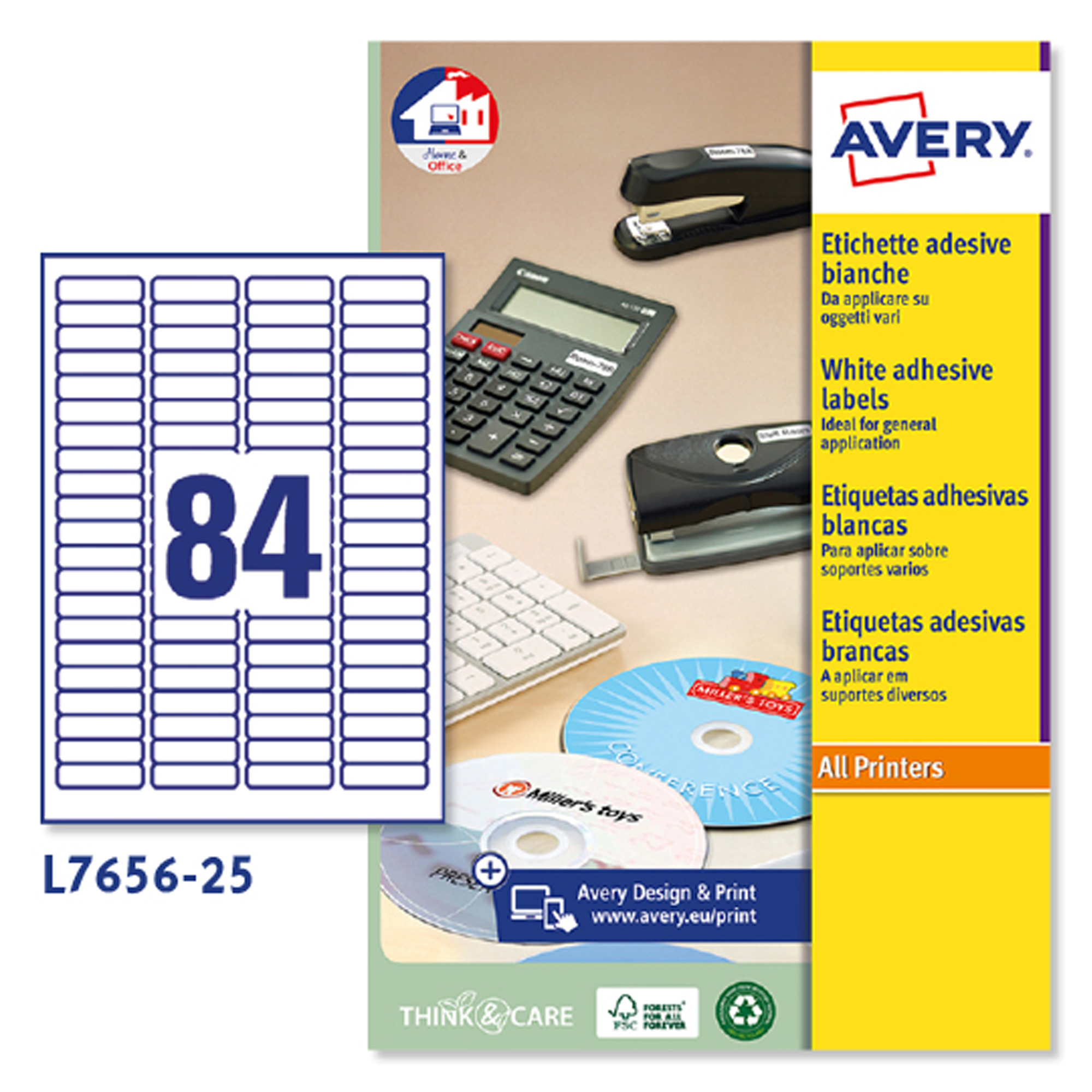 Etichette adesive L7656 - in carta - angoli …