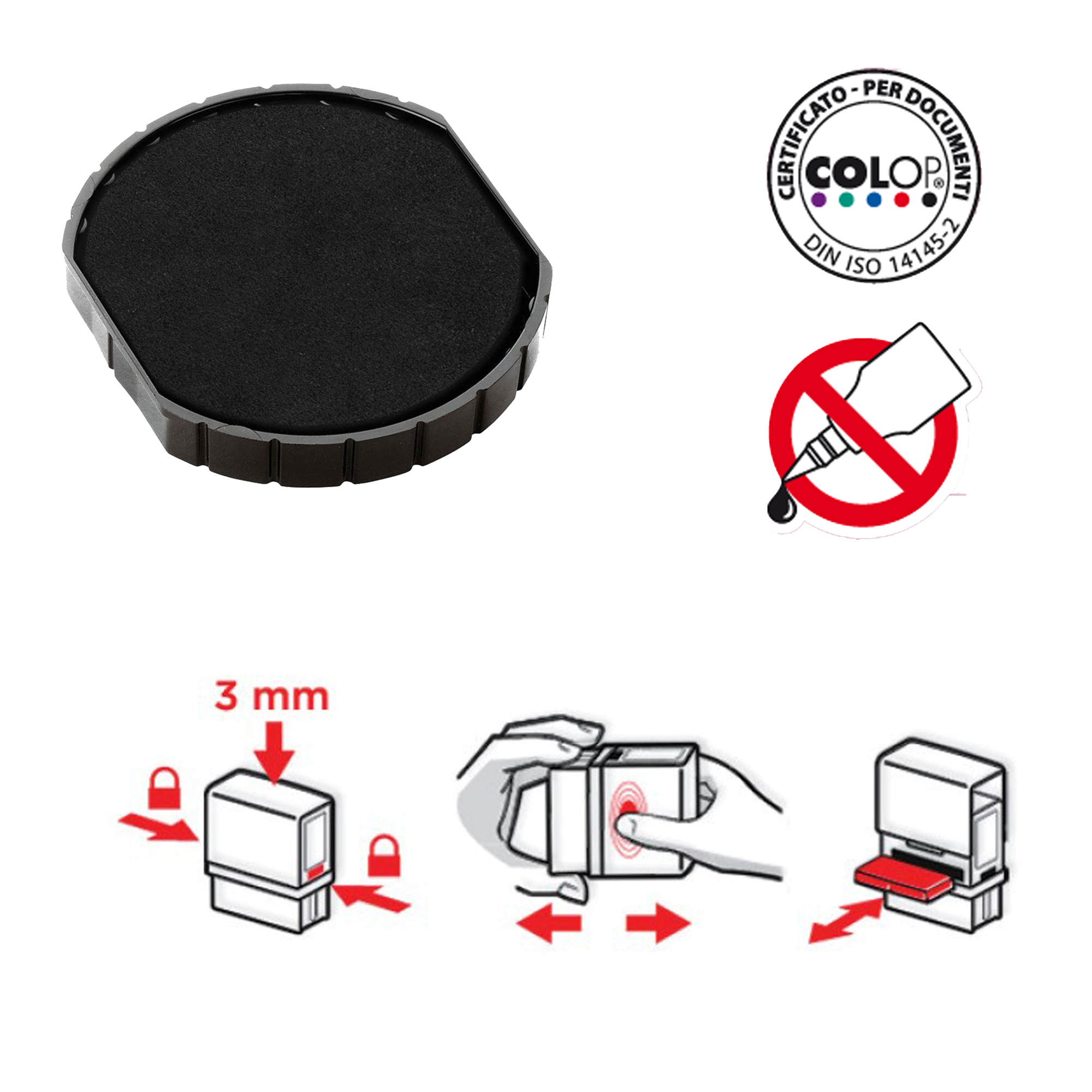 Tampone di ricambio E/PSP R40 - nero - …