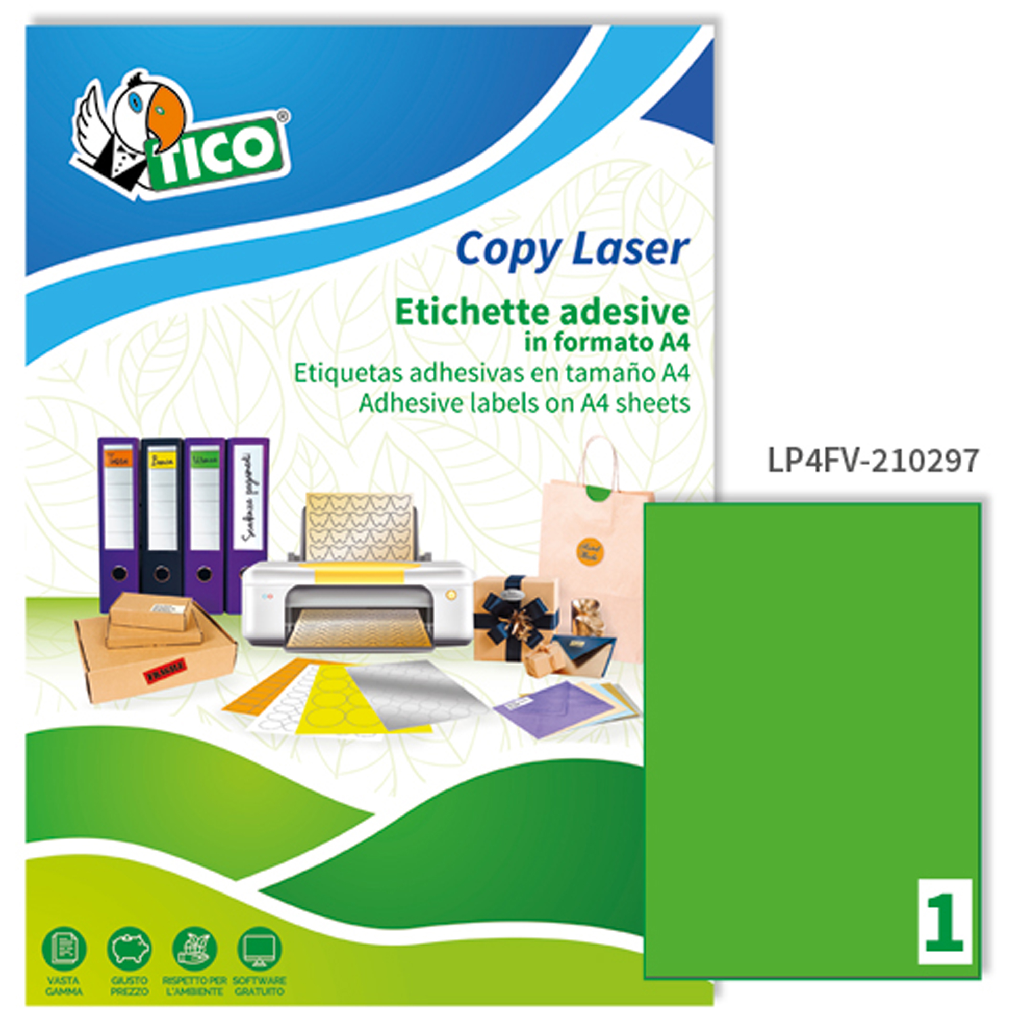 Etichette adesive LP4F - in carta - permanenti …