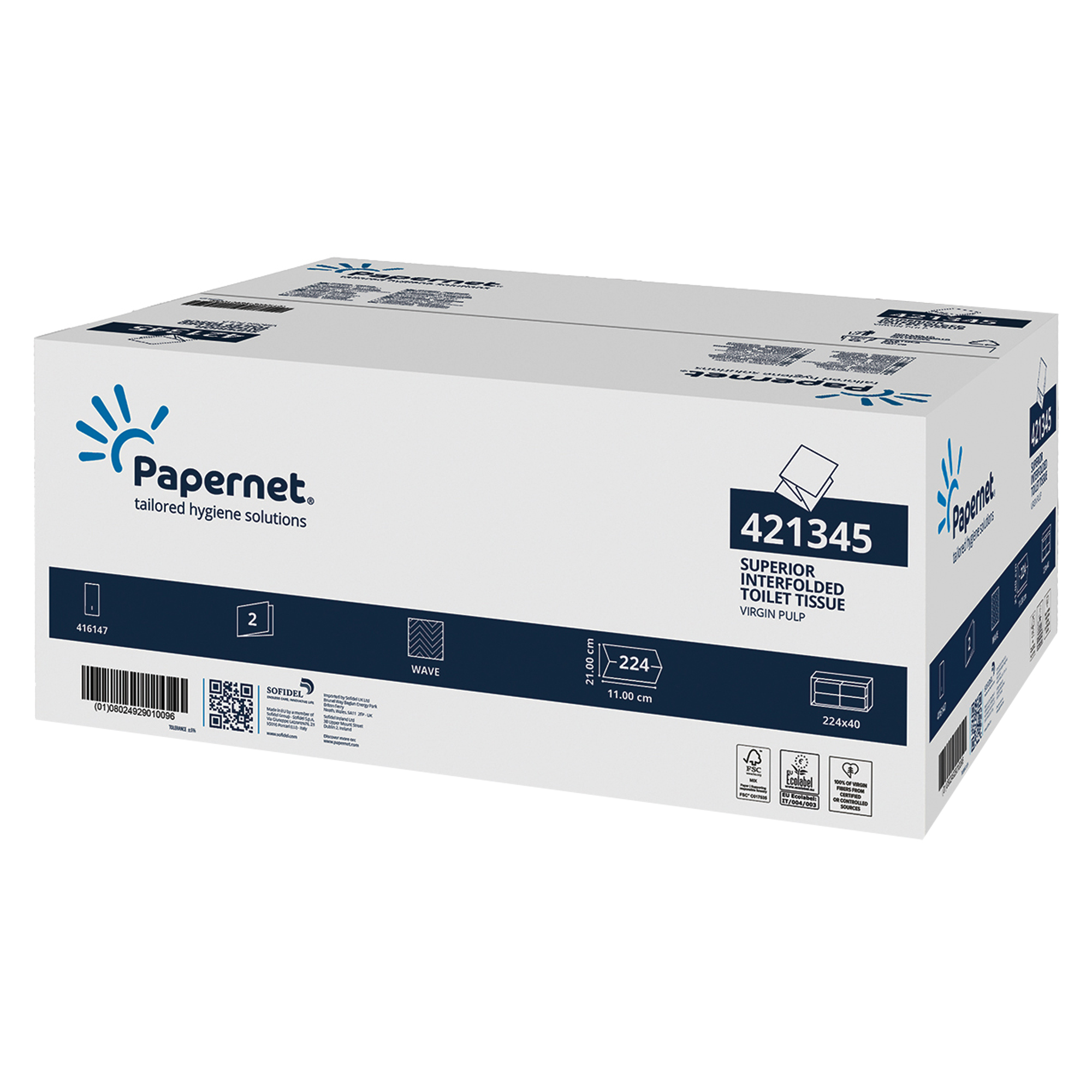 Carta igienica interfogliata - 18 gr - strappo …