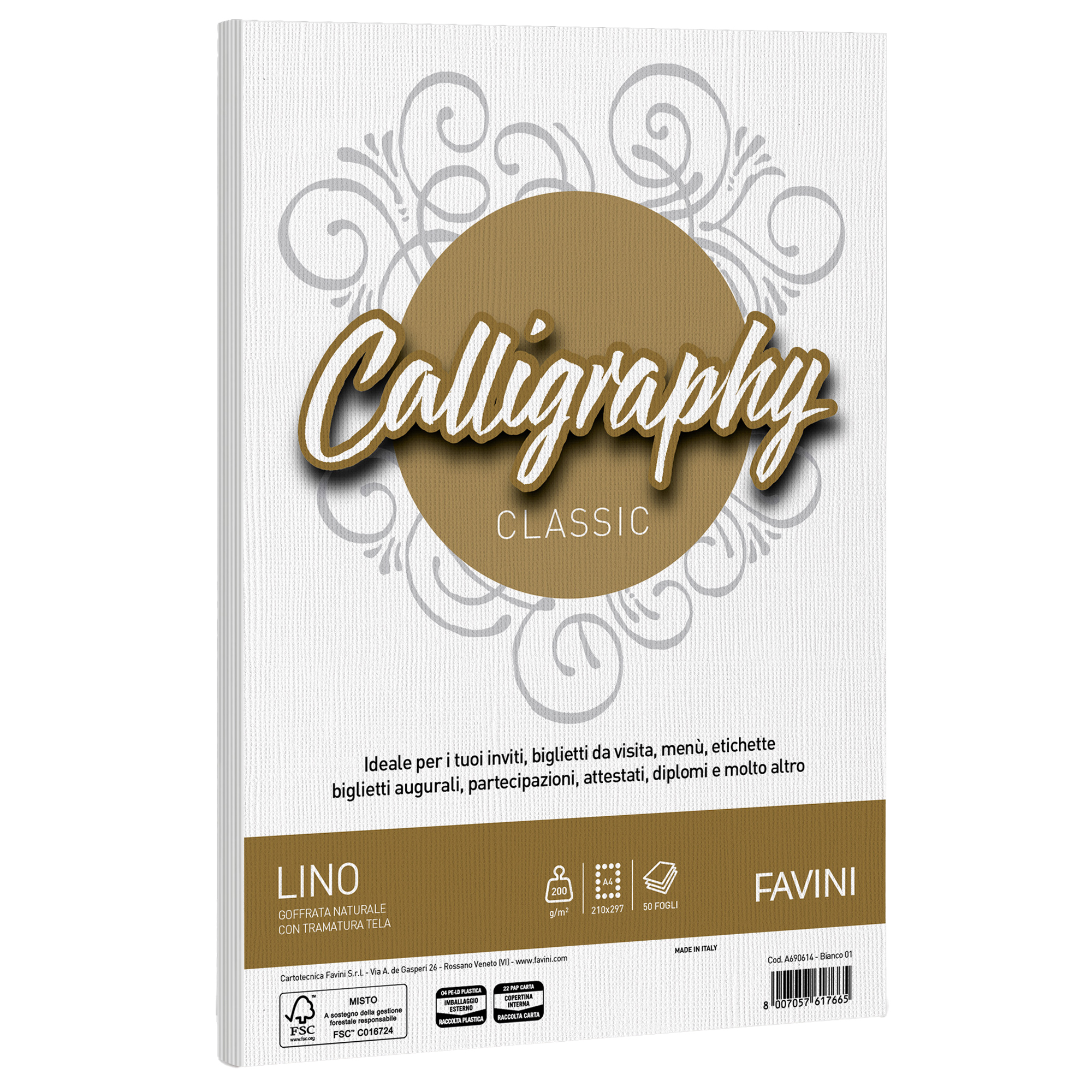 Carta Calligraphy Lino - A4 - 200 gr …