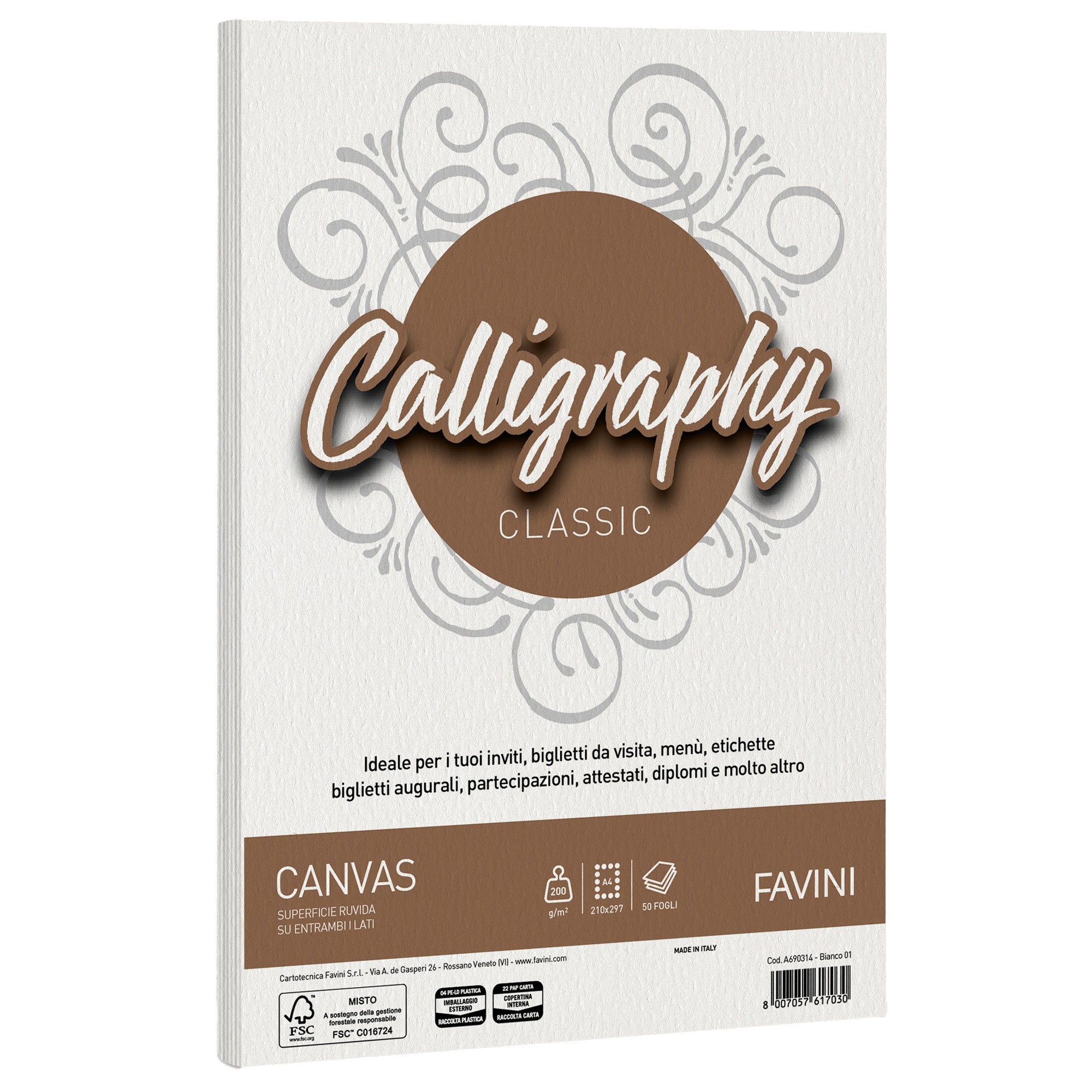 Carta Calligraphy Canvas - A4 - 200 gr …