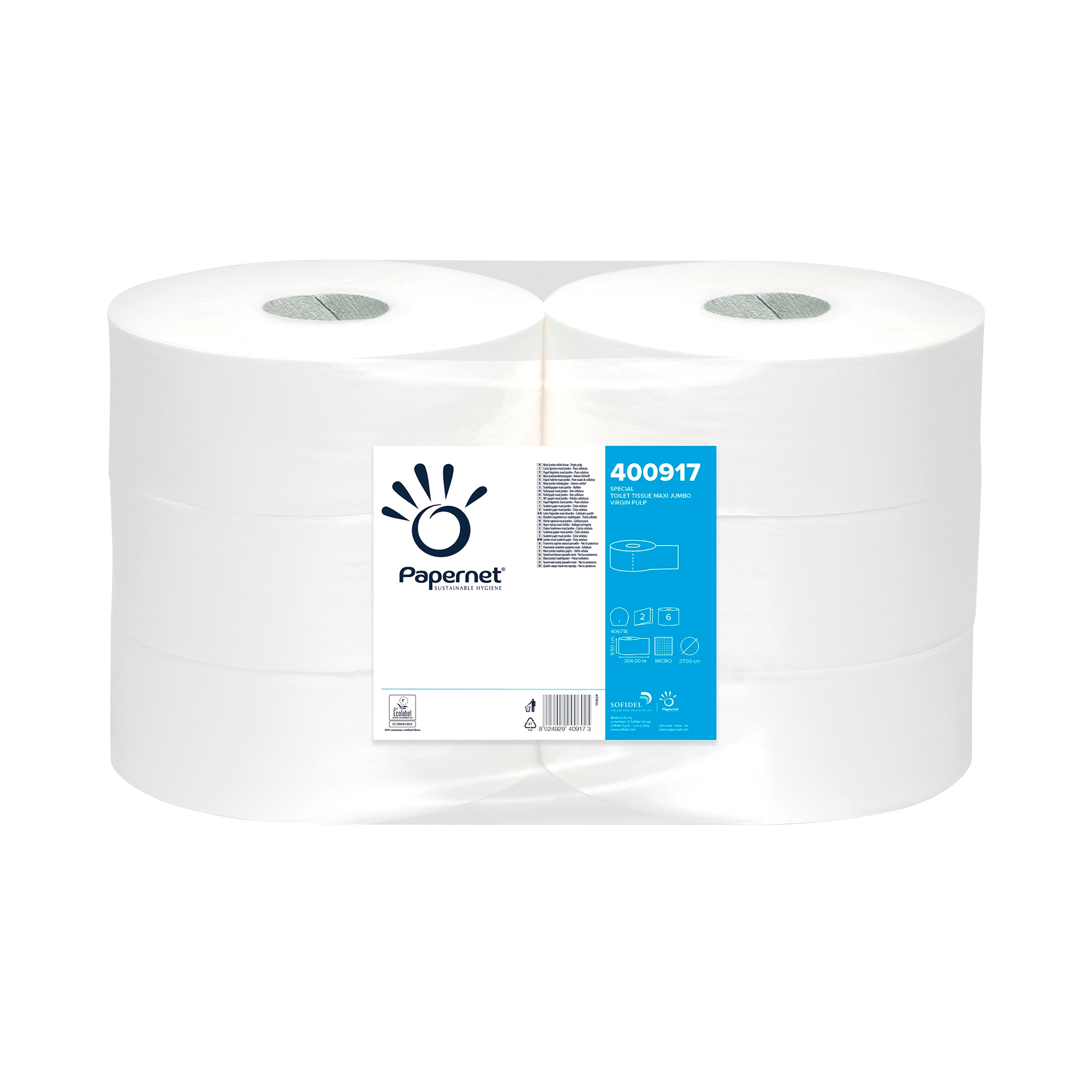 Carta igienica Maxi Jumbo - 9,5 cm x …