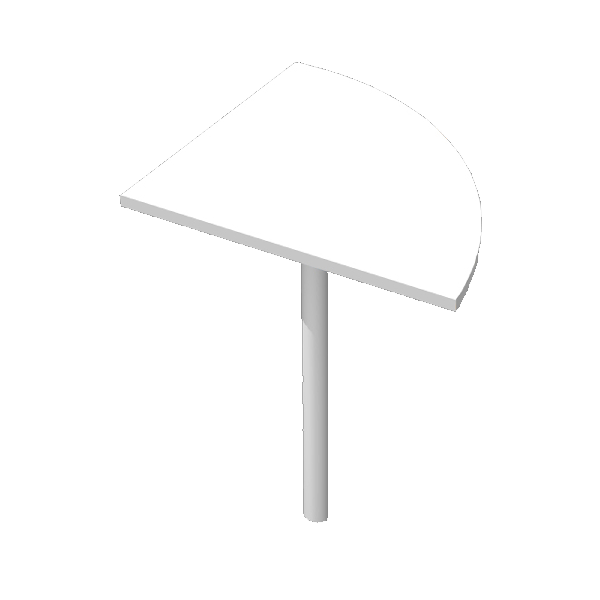 ANGOLARE 90 BIANCO + GAMBA SUPPORTO GRIGIO CROMATO …