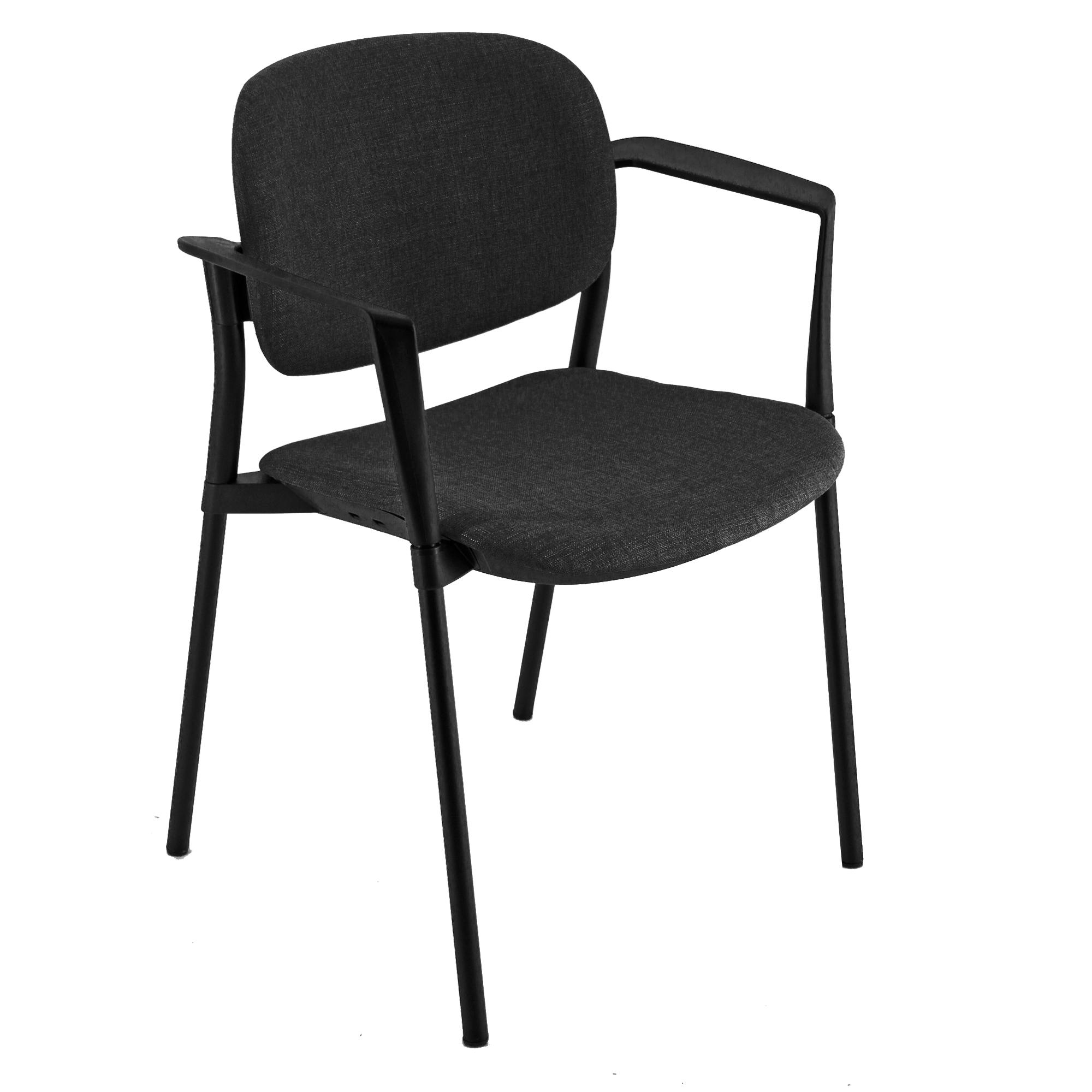 Poltroncina visitatore Step - con braccioli - nero …