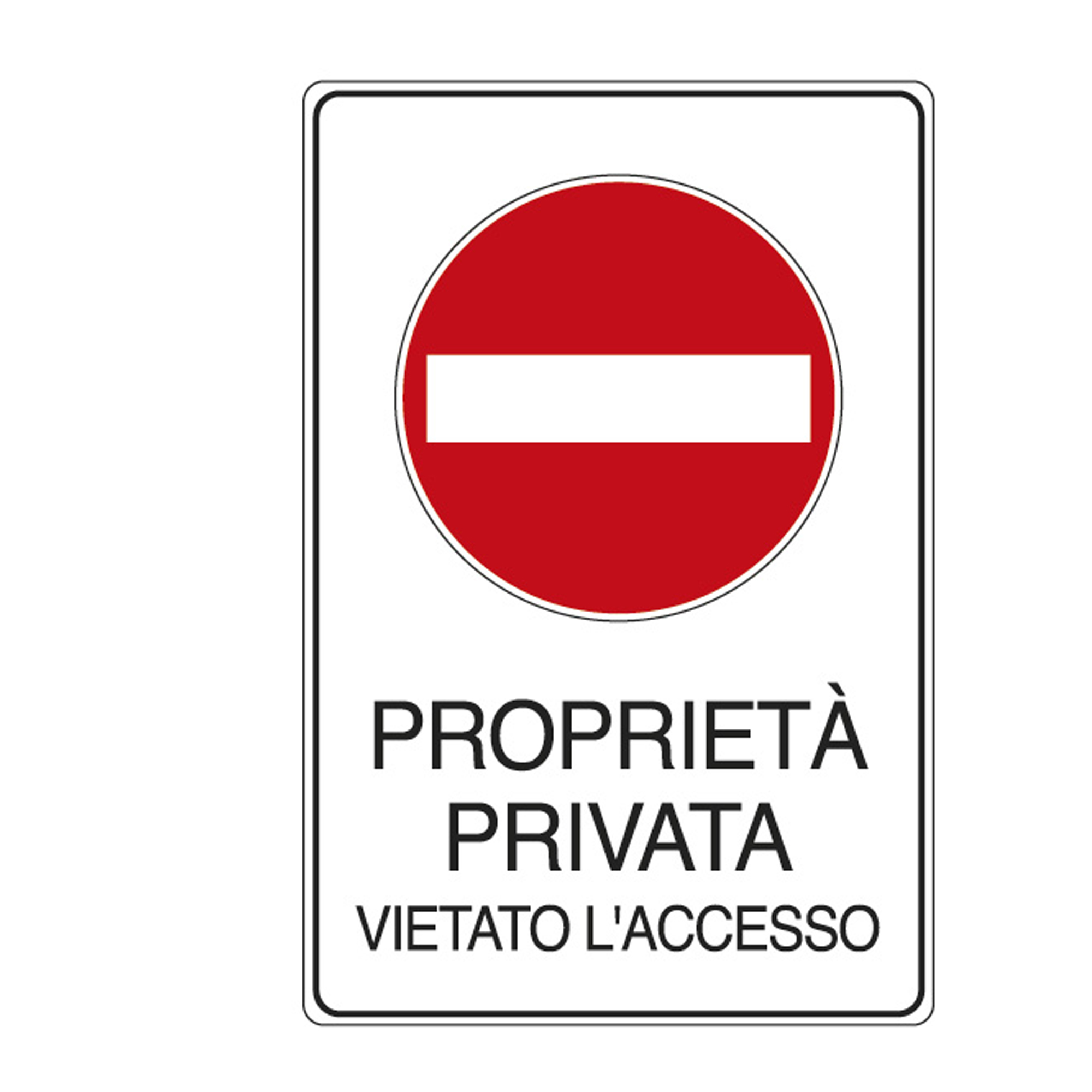 Cartello segnalatore - 30x20 cm - PROPRIETA' PRIVATA …