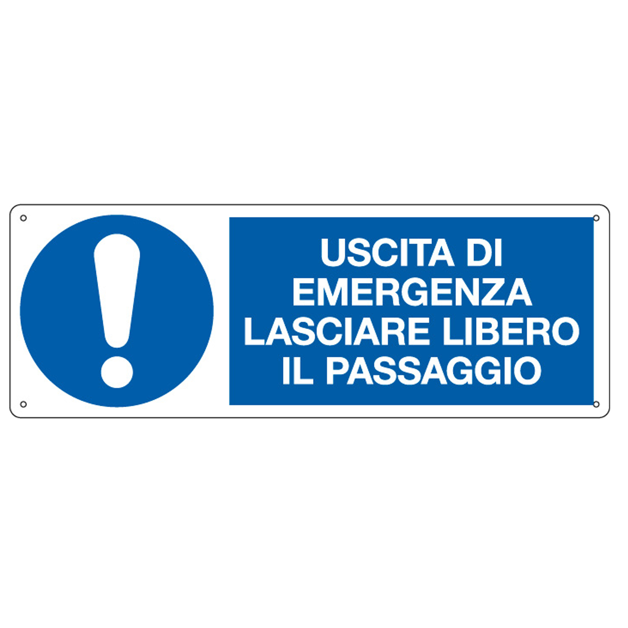 Cartello segnalatore - 35x12,5 cm - USCITA DI …