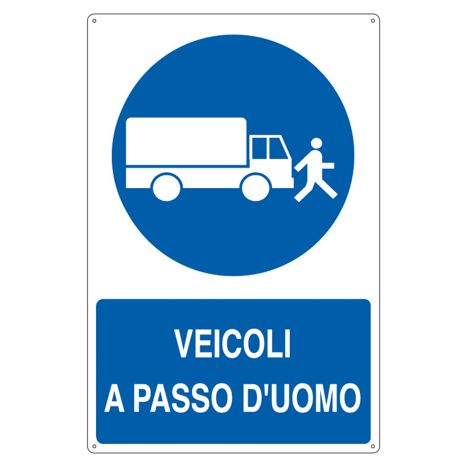 Cartello segnalatore - 50x70 cm - VEICOLI A …