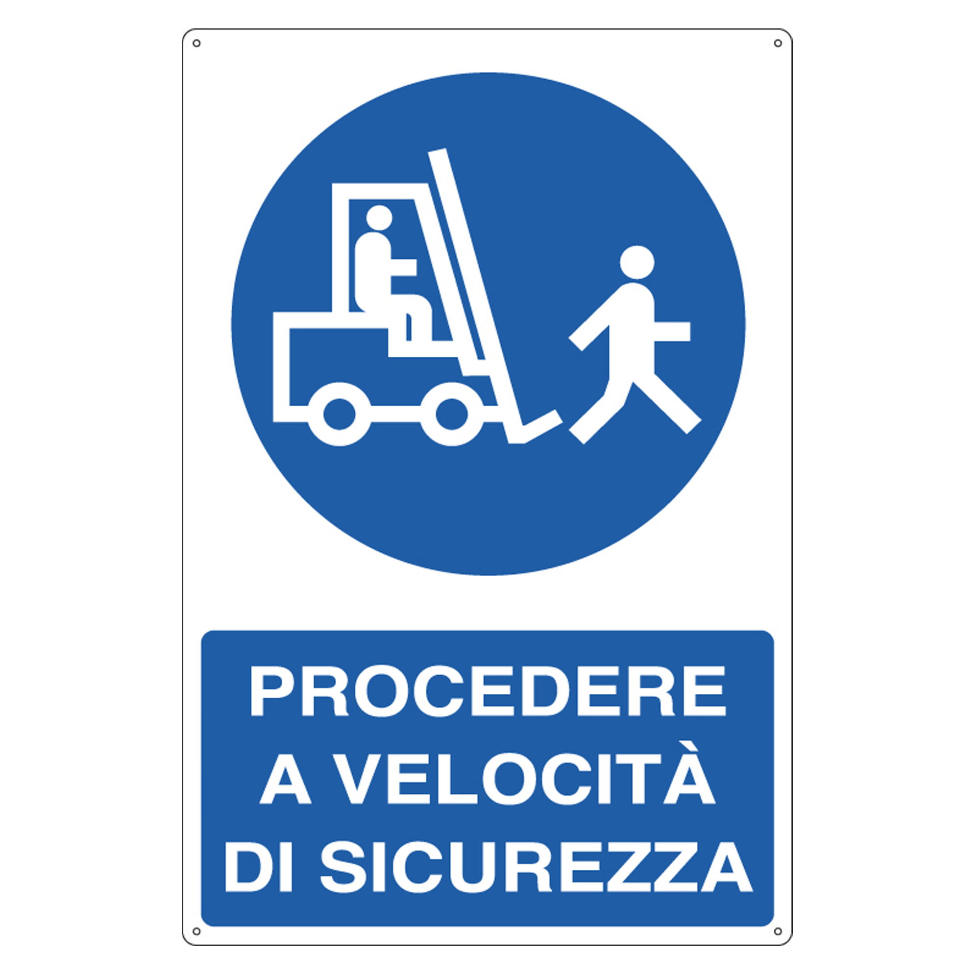 Cartello segnalatore - 50x70 cm - PROCEDERE A …