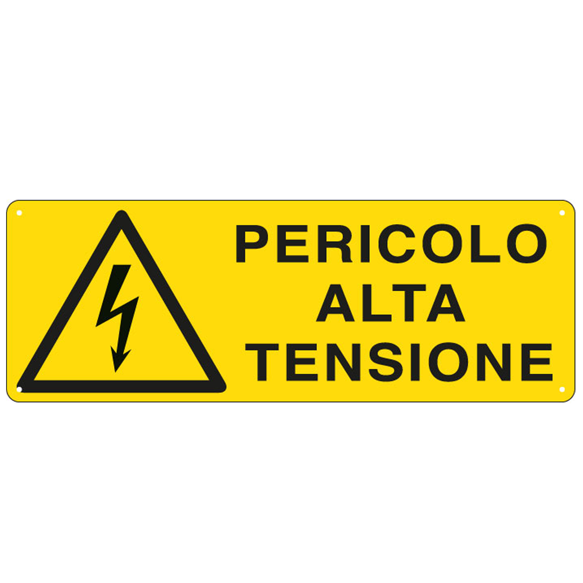Cartello segnalatore - 35x12,5 cm - PERICOLO ALTA …