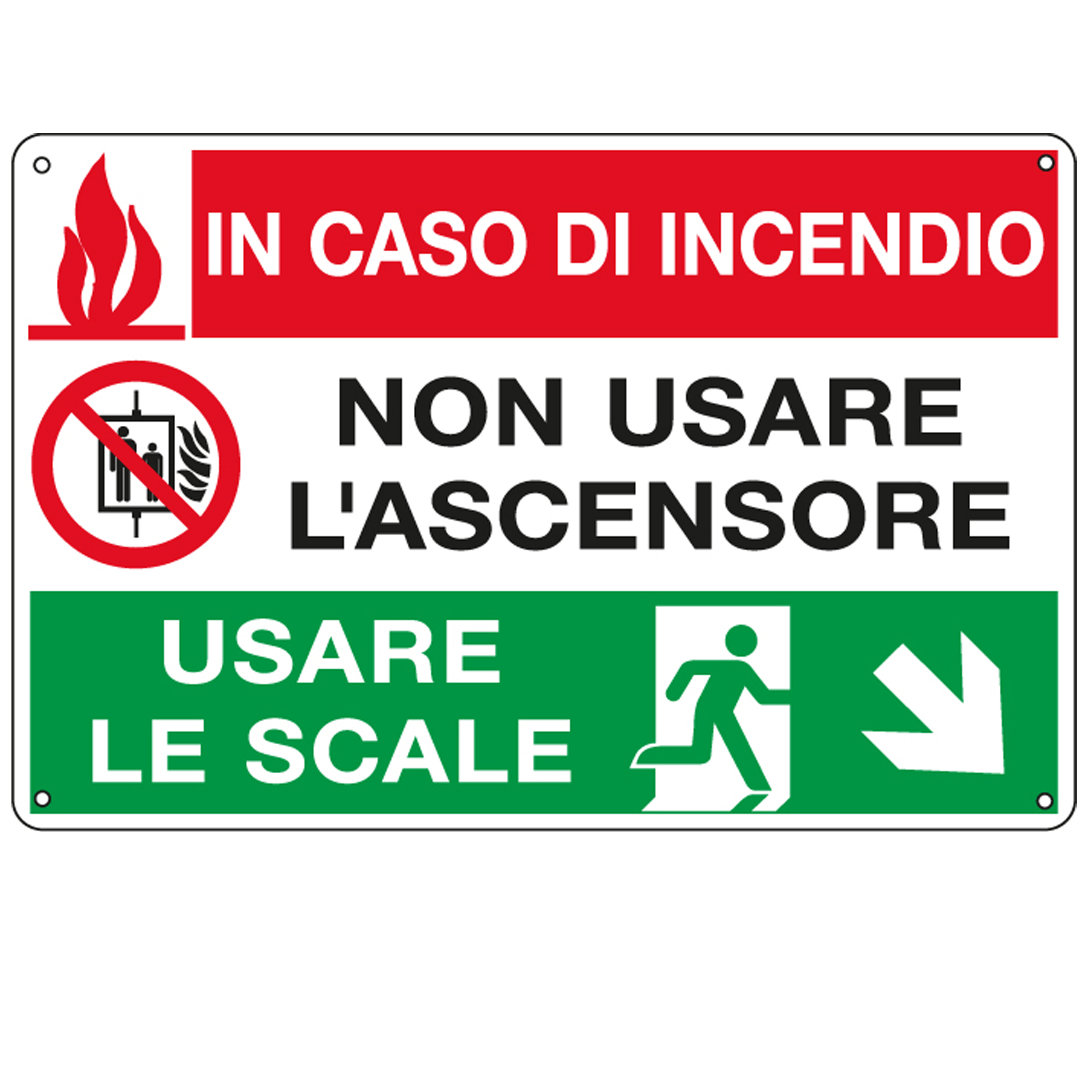 Cartello segnalatore multisimbolo - 30x20 cm - IN …