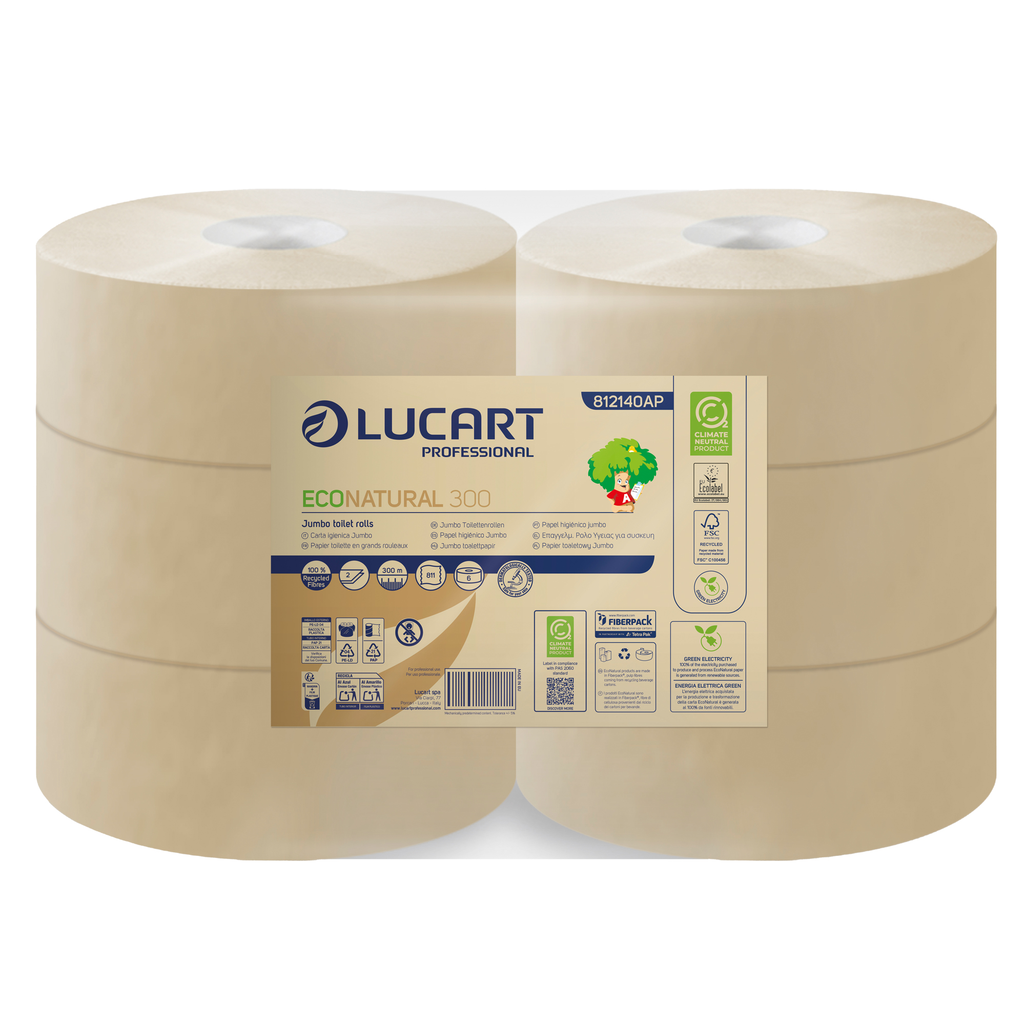 Carta igienica EcoNatural Maxi Jumbo - 9,1 cm …
