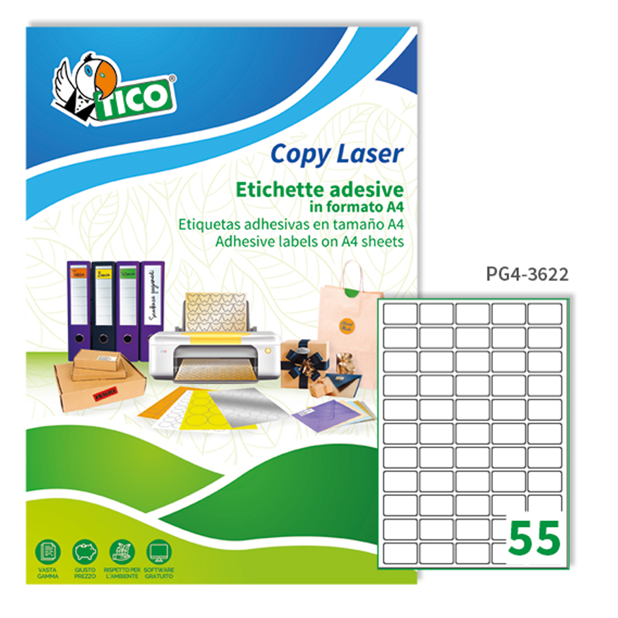 Etichette adesive PG4 - in carta - laser …