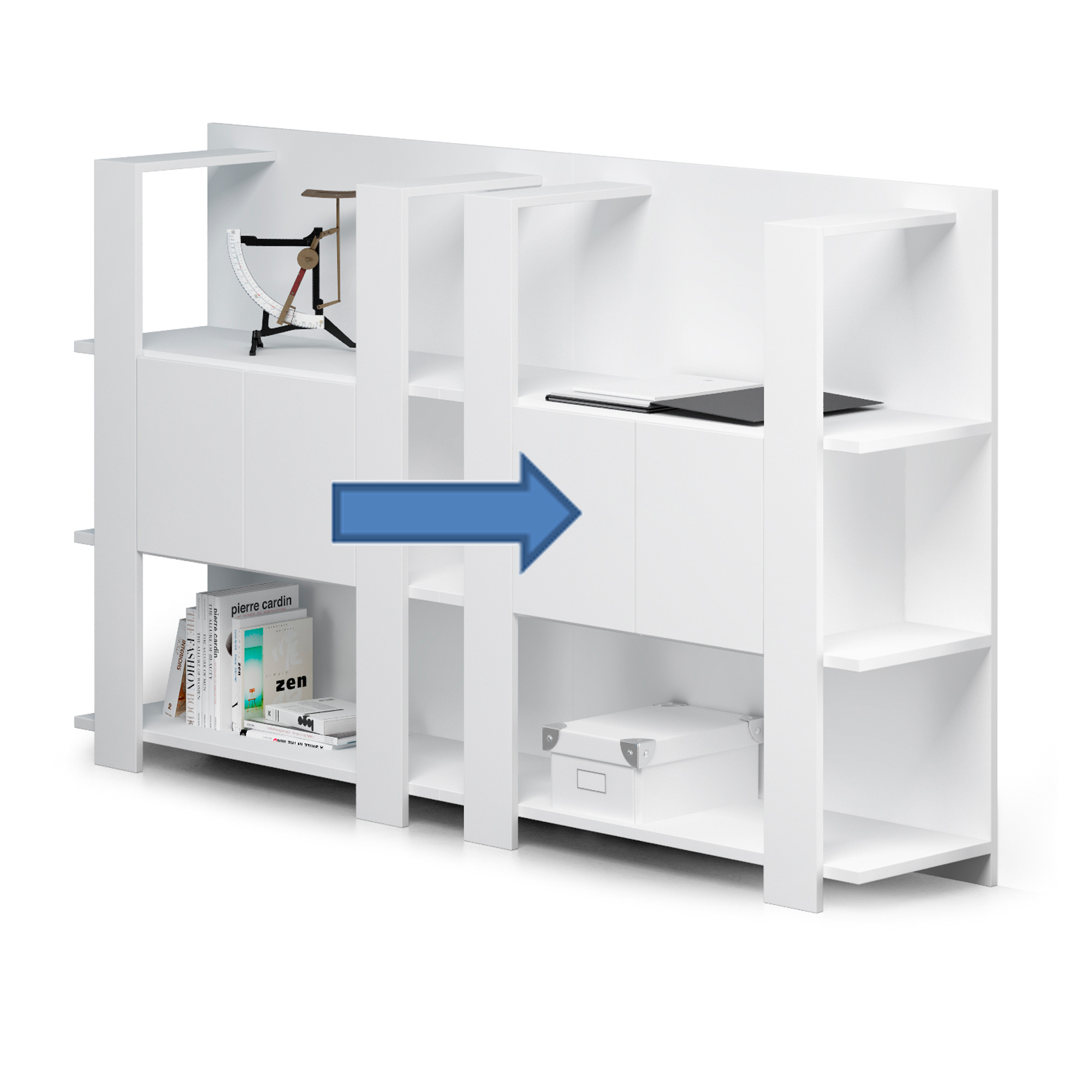 Coppia antine + paretine per libreria Concept - …