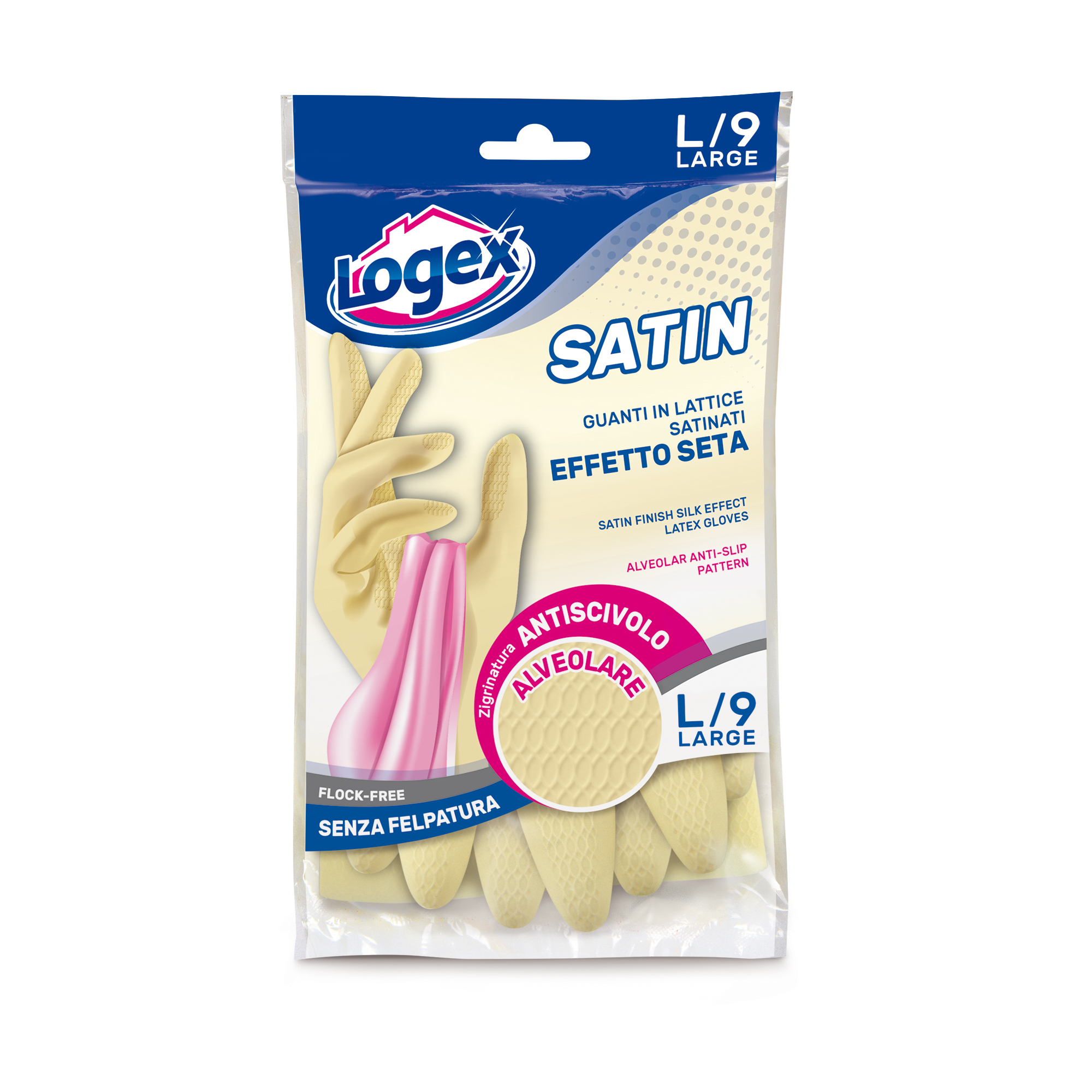 Guanti in lattice Satin - taglia L - …