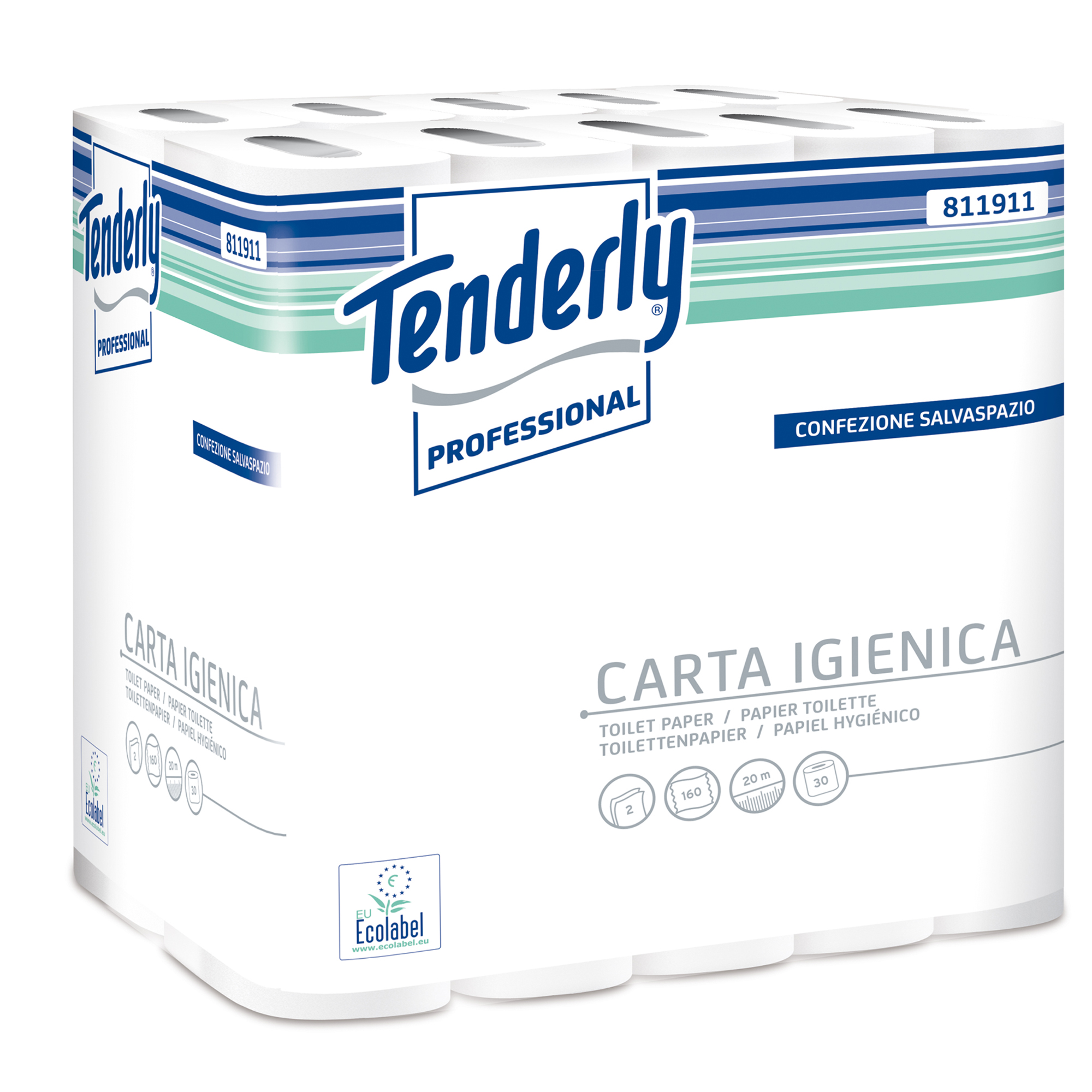 Carta igienica salvaspazio Tenderly - 160 strappi - …