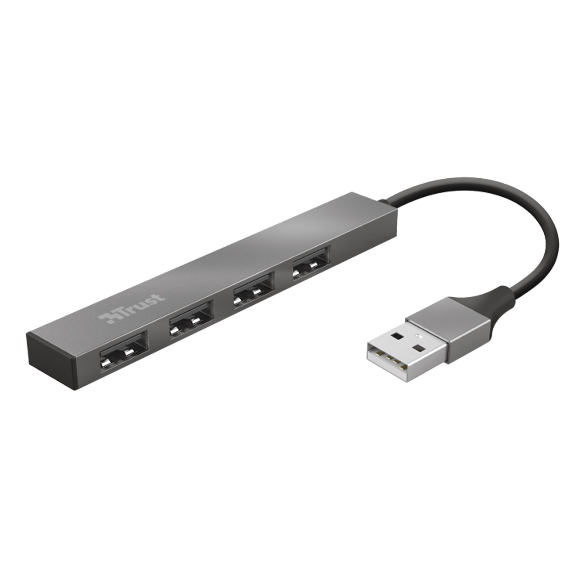 Trust Halyx Aluminium 4-Port Mini USB Hub - …