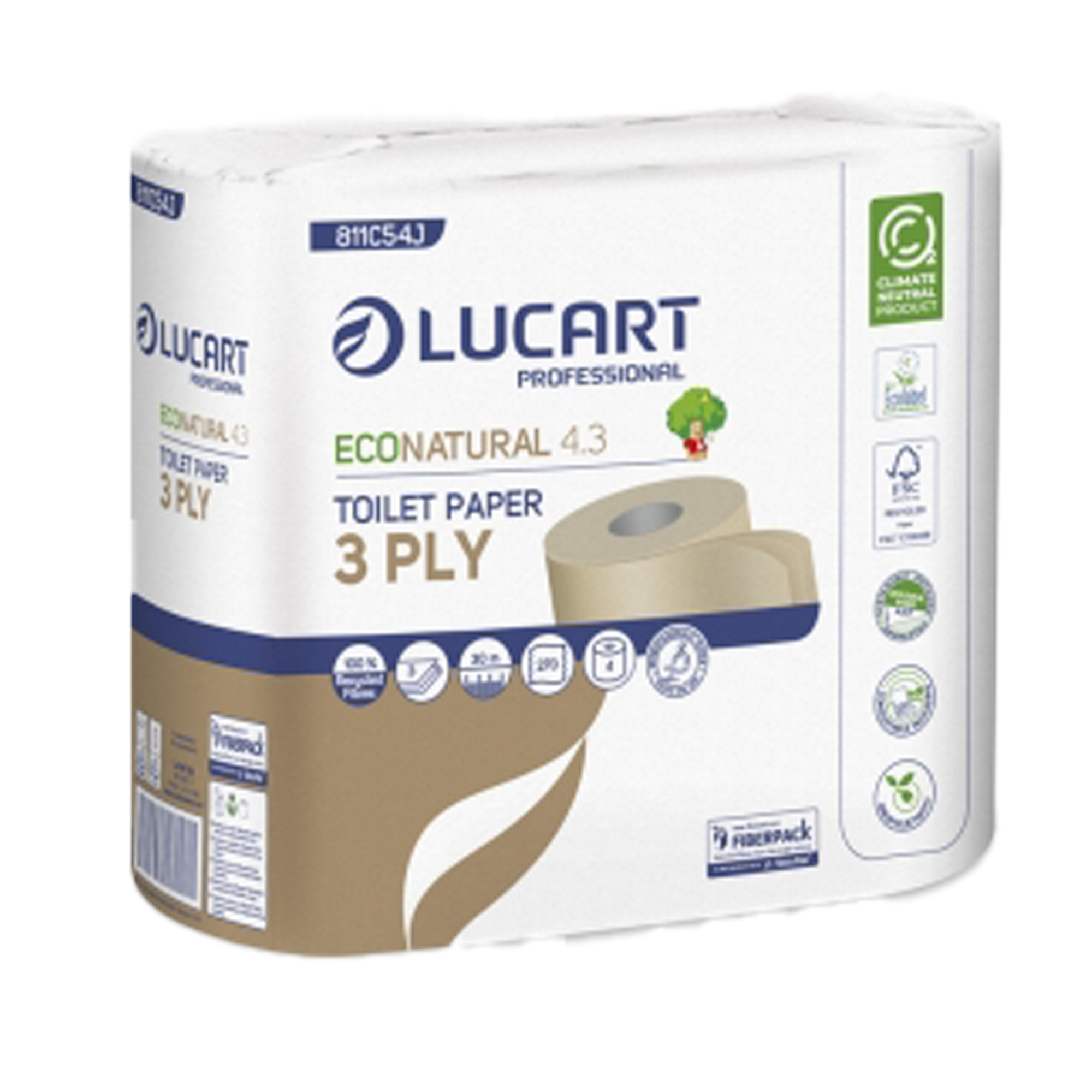 Carta igienica EcoNatural 4.3 Plastic Free - 270 …