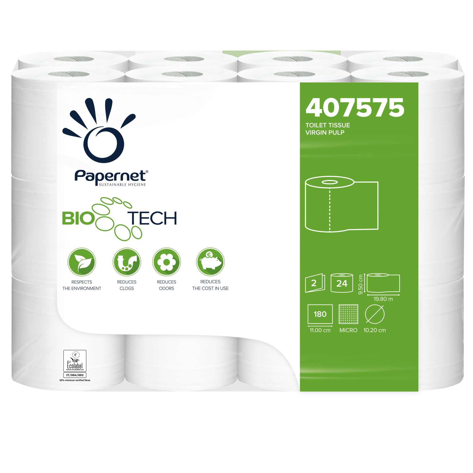 Carta igienica classica Bio Tech - 180 strappi …