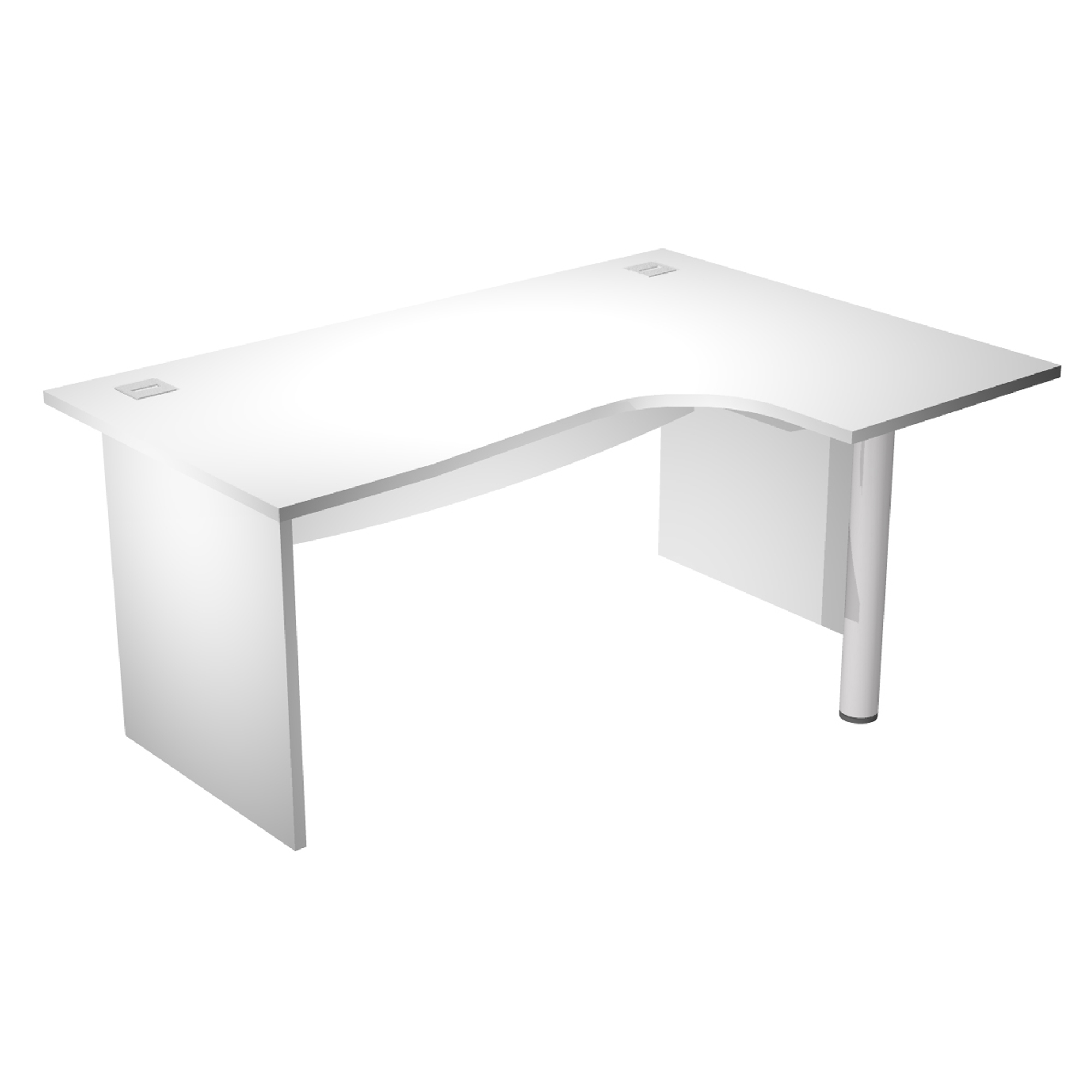 Scrivania compact Agorà - fianco dx melaminico - …