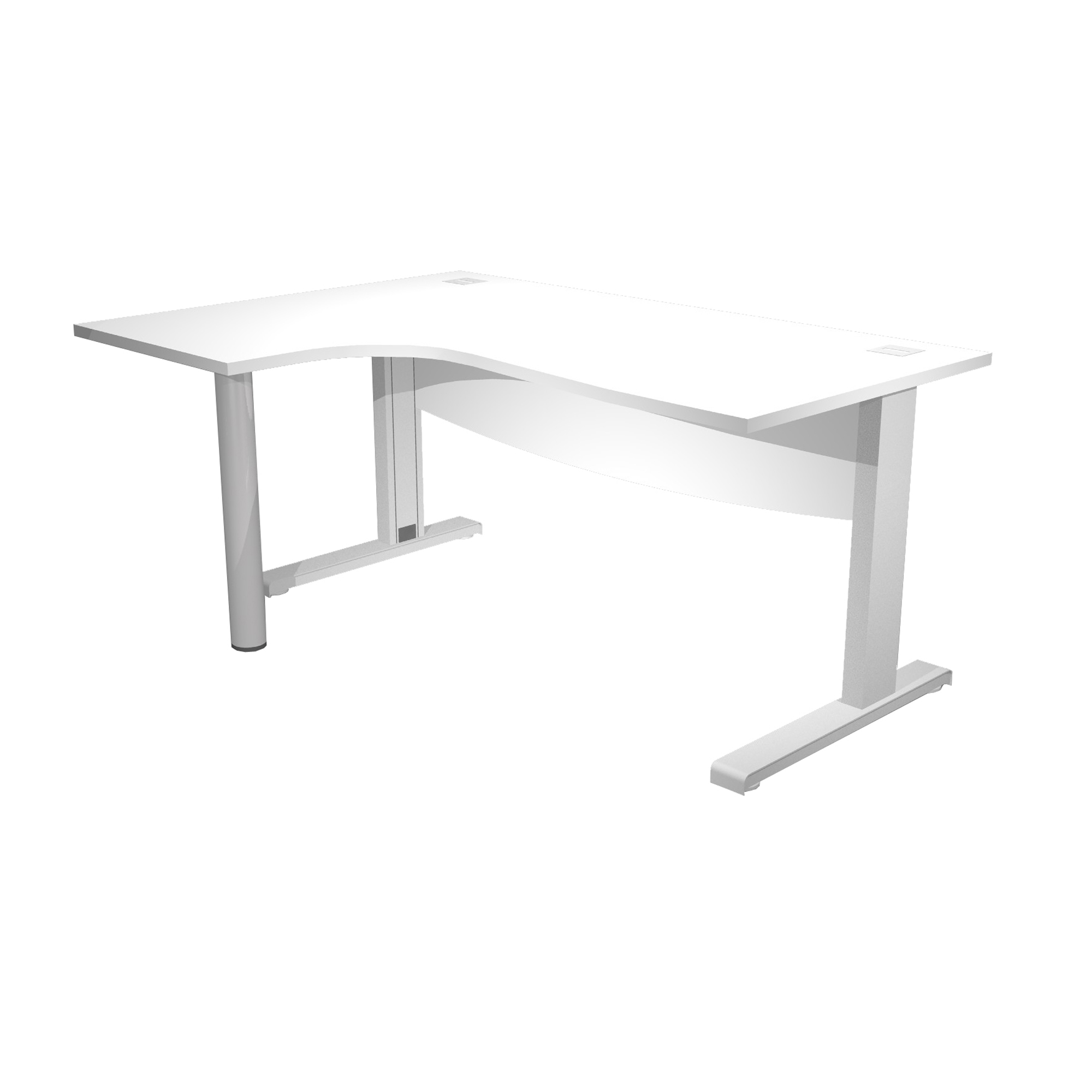 Scrivania compact Agorà - fianco sx metallico - …