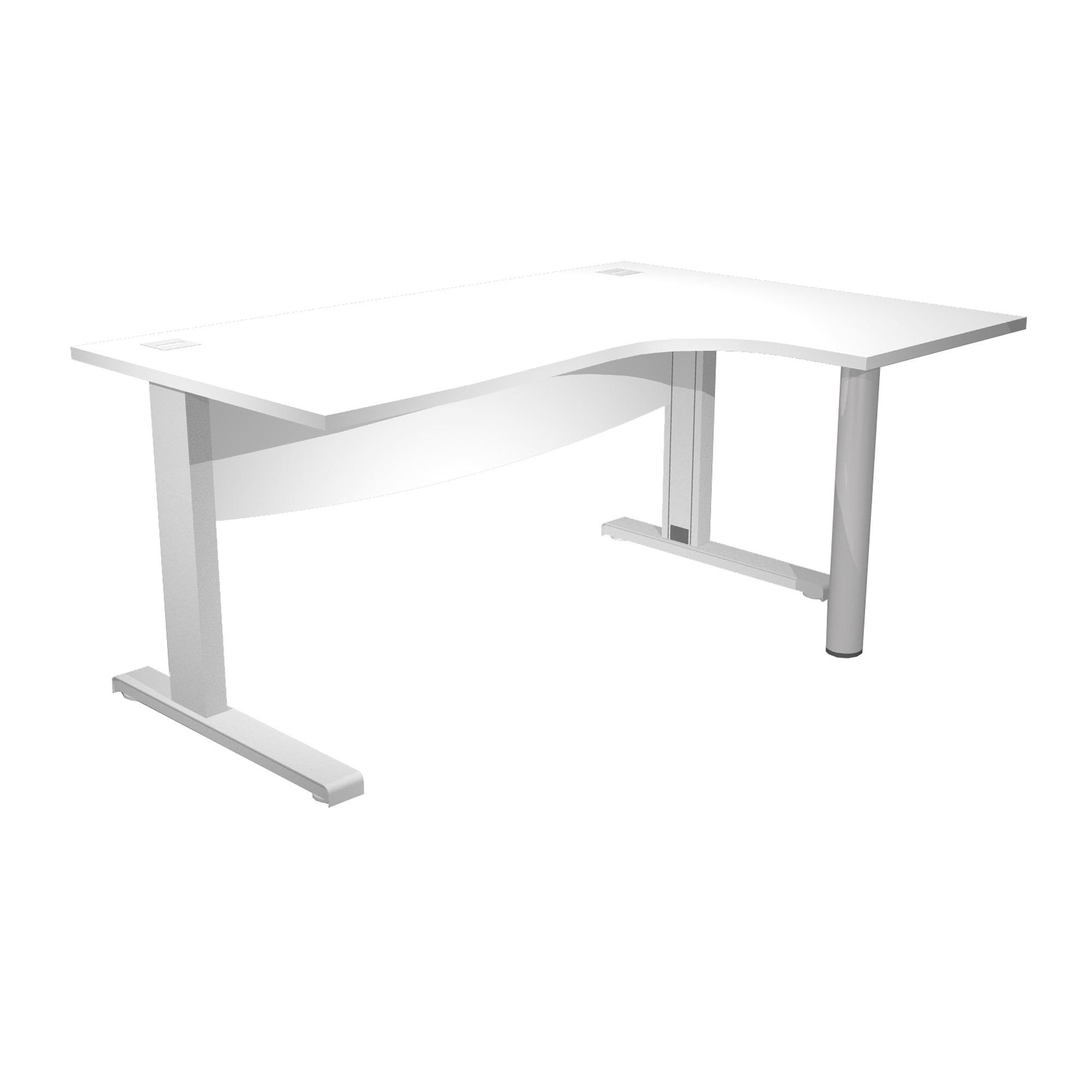 Scrivania compact Agorà - fianco dx metallico - …