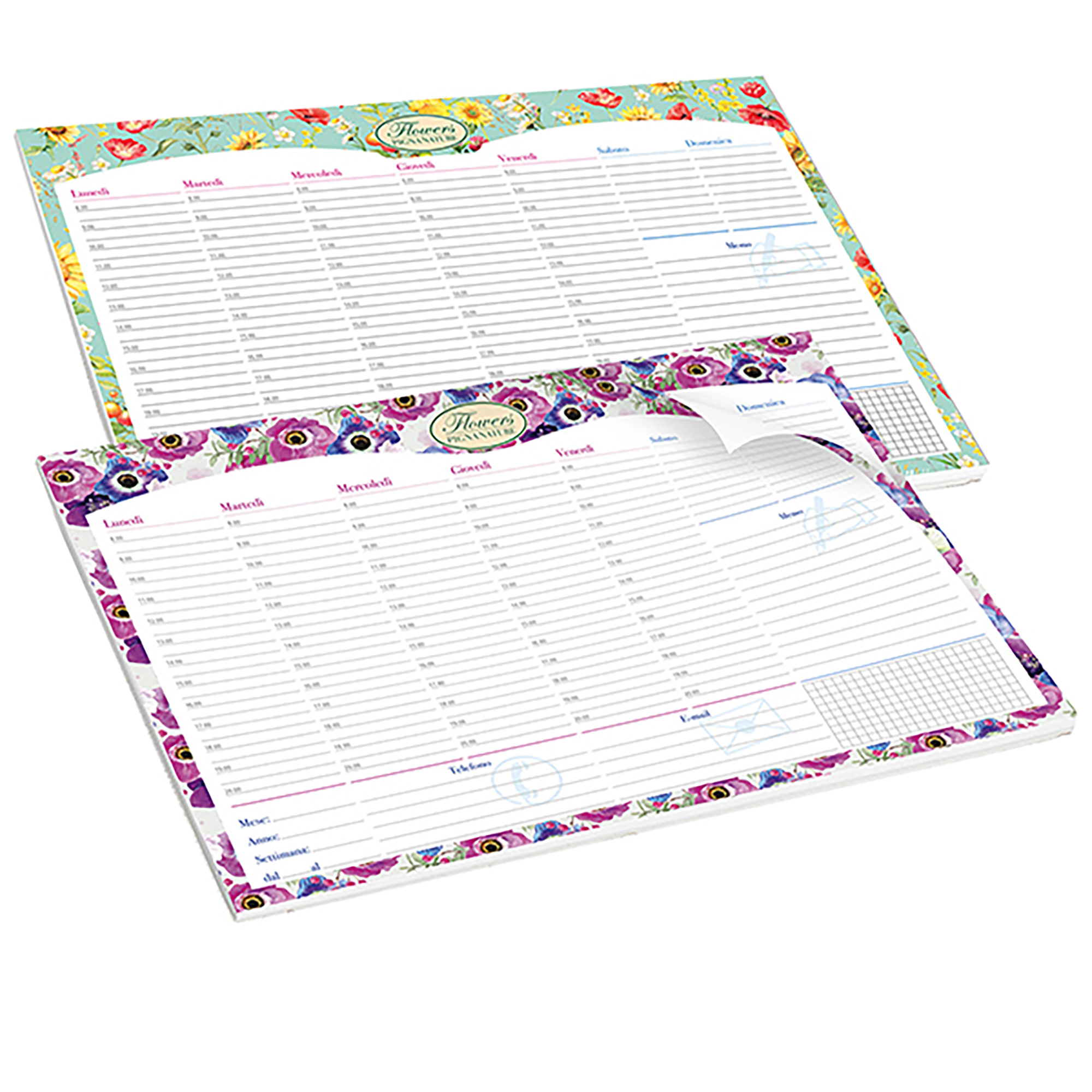 Desk planner Nature Flowers - da scrivania - …