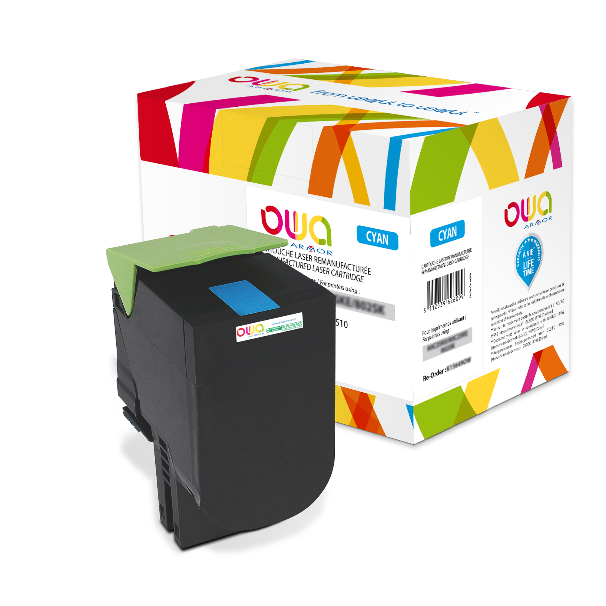 Armor - Toner Compatibile per Lexmark - Ciano …